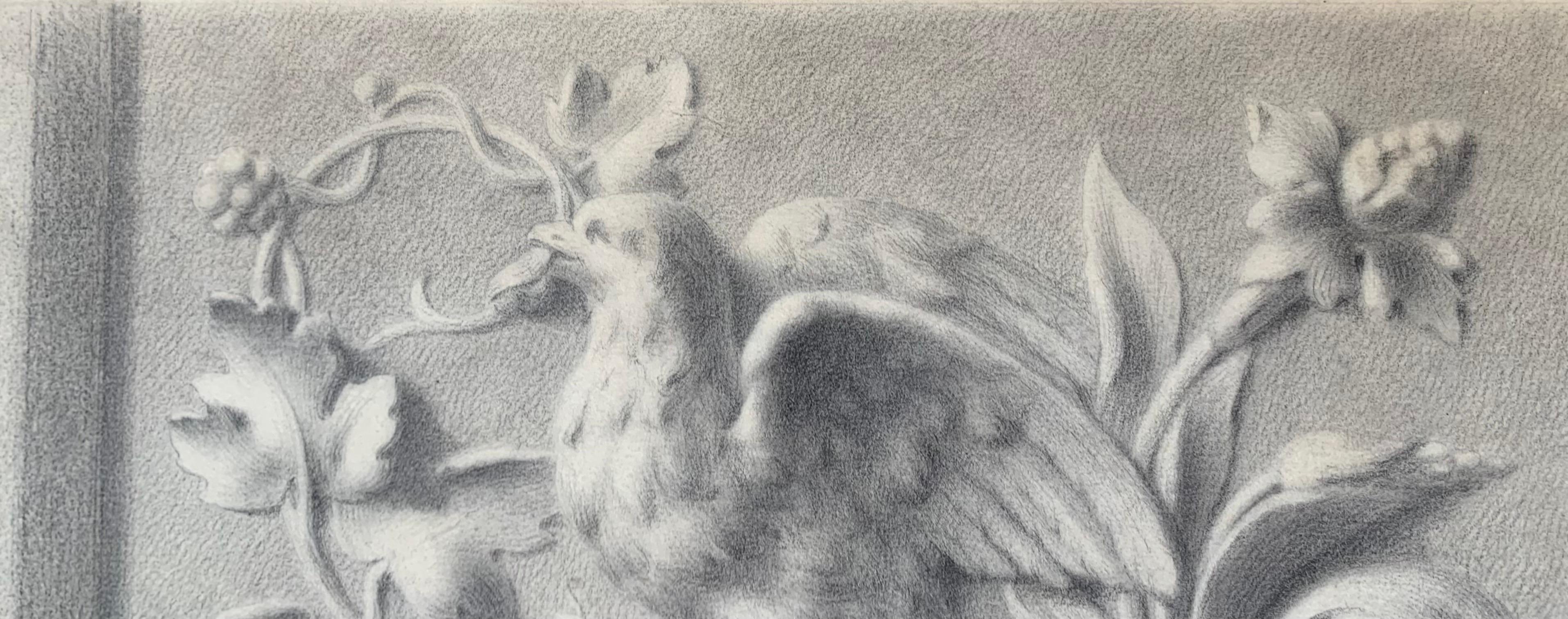 Academic Study of a Plaster Frieze: Grotesques, Dragons, and Birds, 1864 5