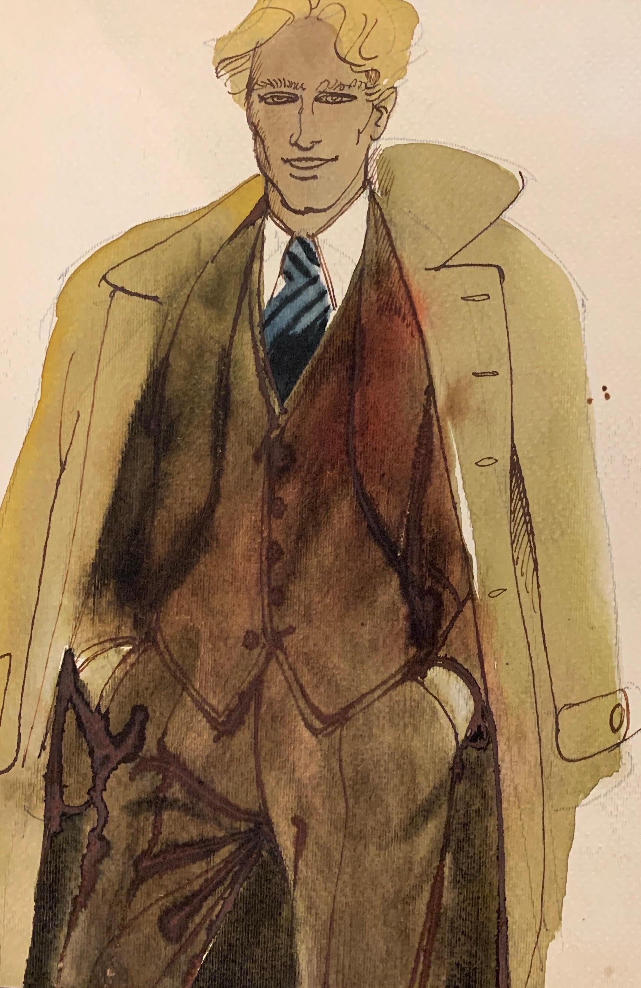 Boceto de cartel para publicidad de moda para FACIS, empresa italiana de Pret-a-Porter.