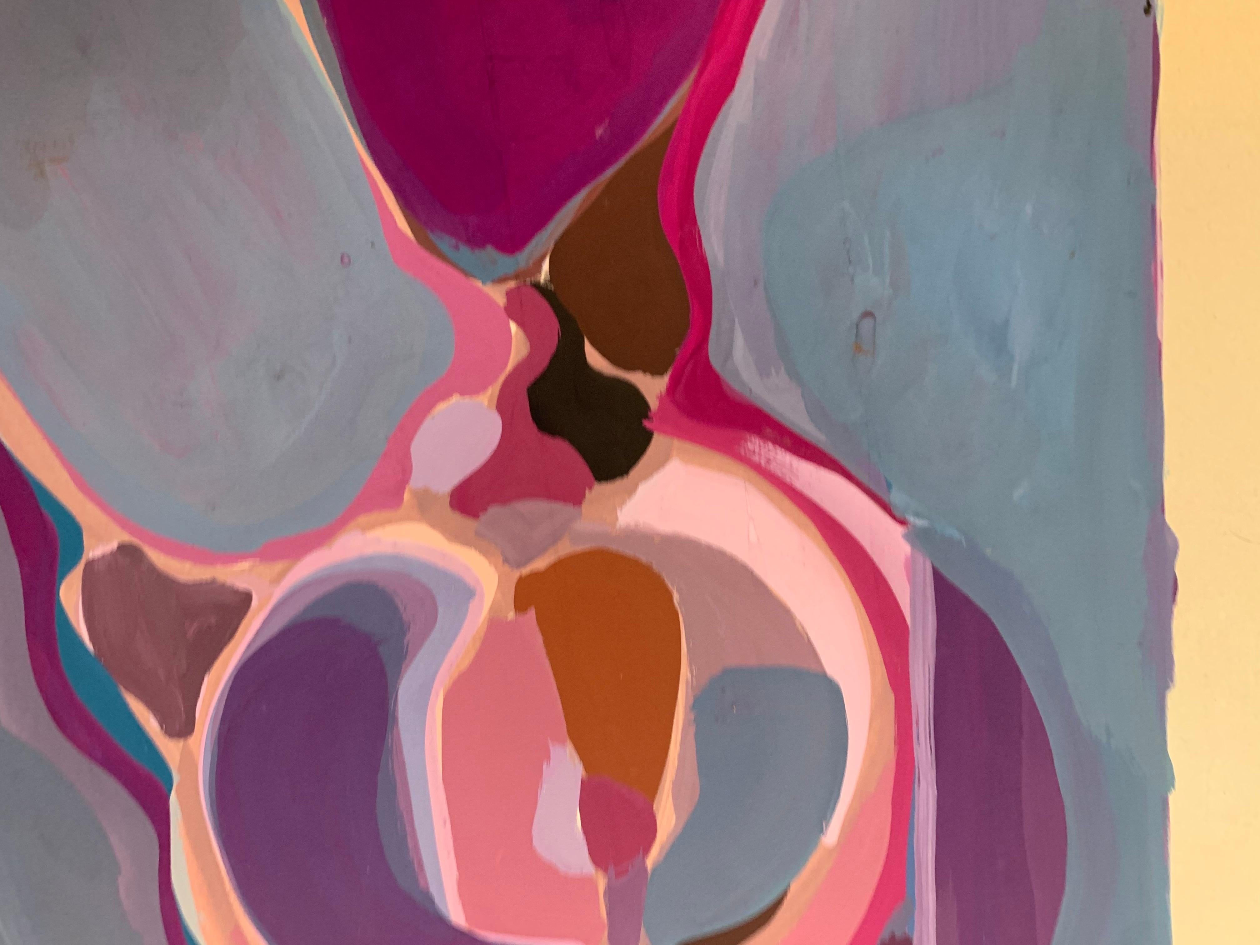 Abstrakte geometrische Komposition mit Anklängen an den weiblichen Körper

Datum: CIRCA 1970
Medium: Tempera auf dickem Karton
Abmessungen: H 64 cm x B 50 cm ungefähr.
Beschreibung: Diese abstrakte geometrische Komposition erinnert auf subtile Weise