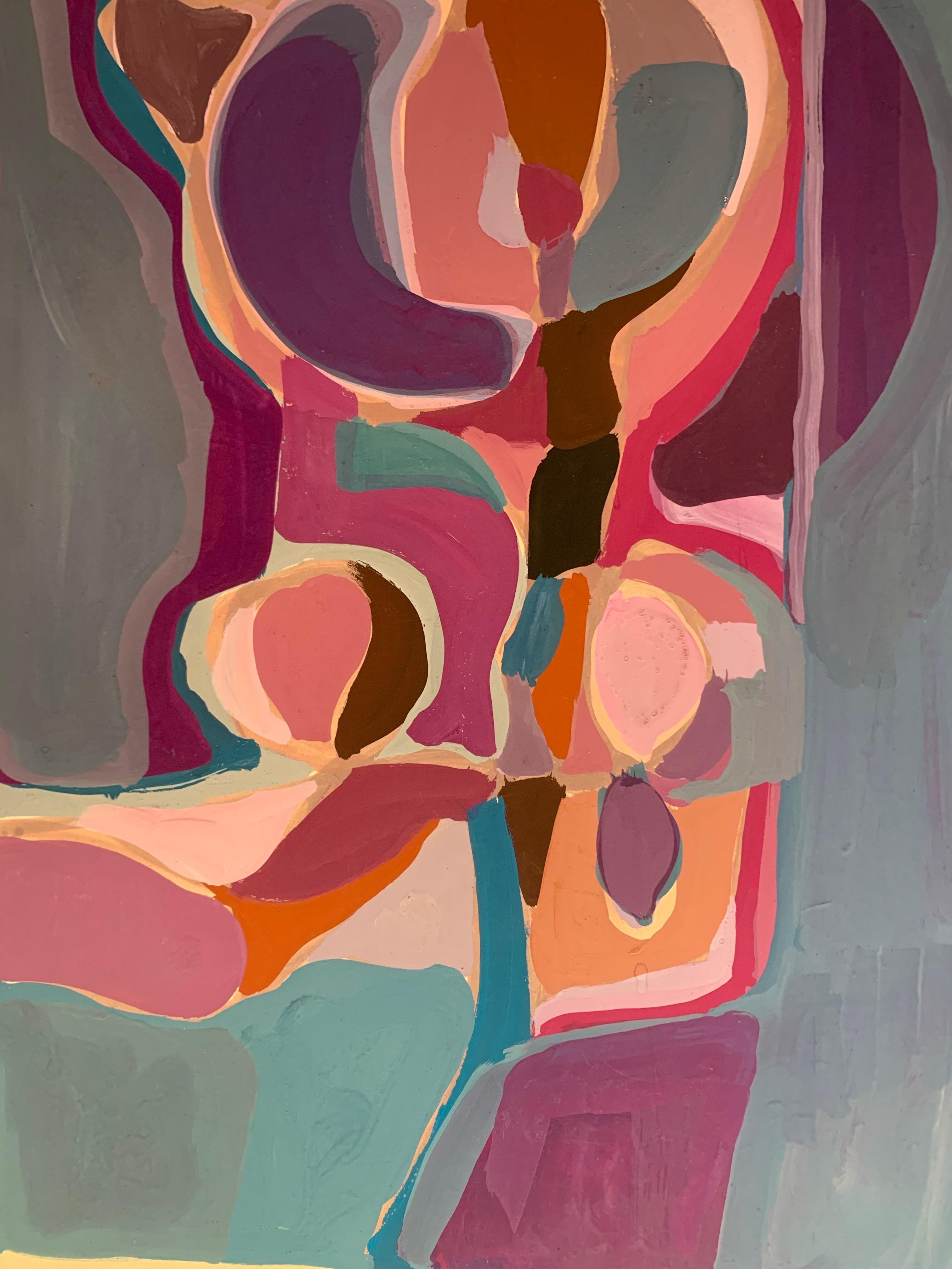 Abstrakte geometrische Komposition mit Anspielungen auf den weiblichen Körper. (Geometrische Abstraktion), Painting, von Unknown
