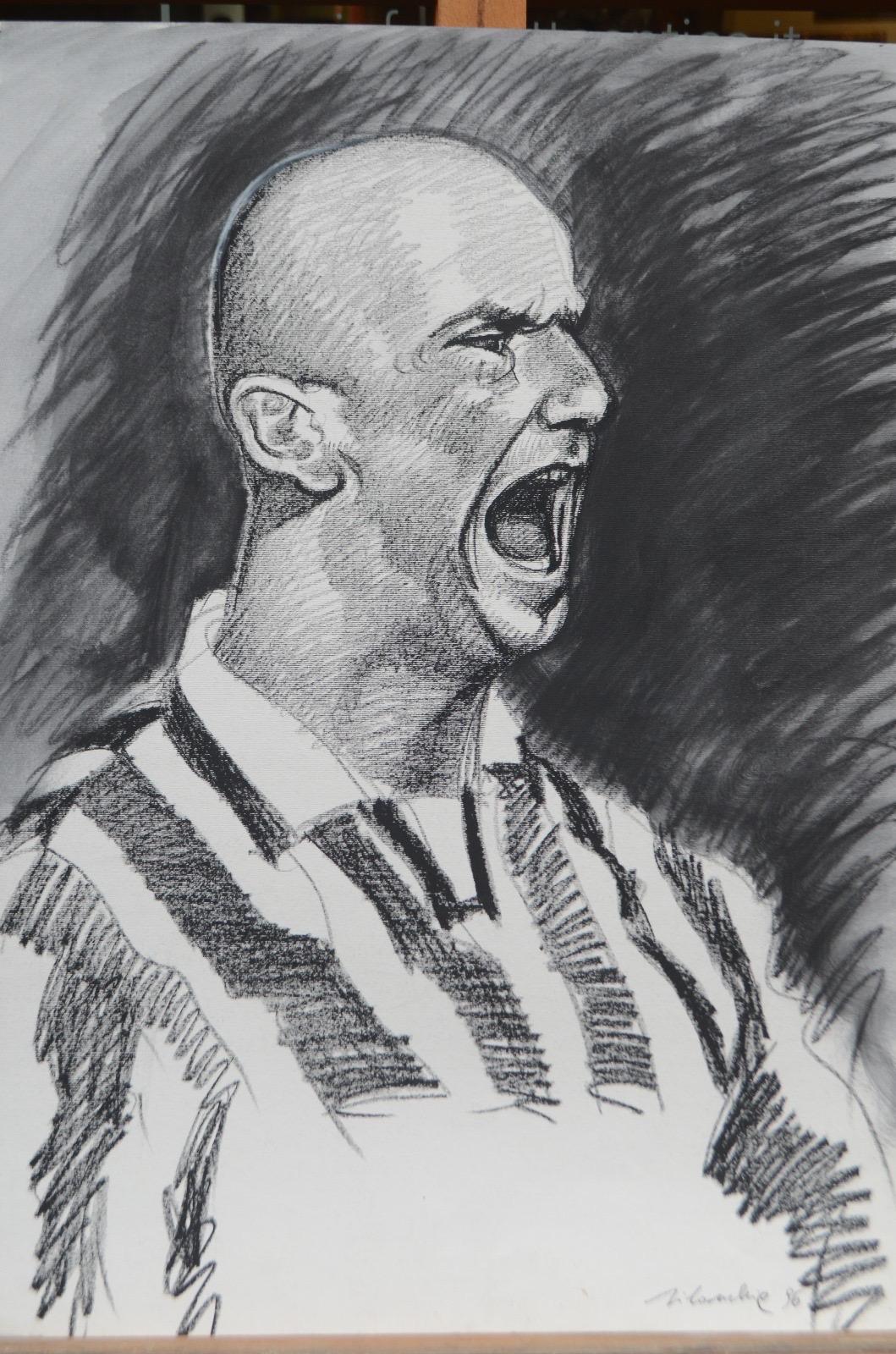 Gianluca Vialli - Juventus Football Legend, UEFA Champions League 1994-95 - Art by Silombria Marco