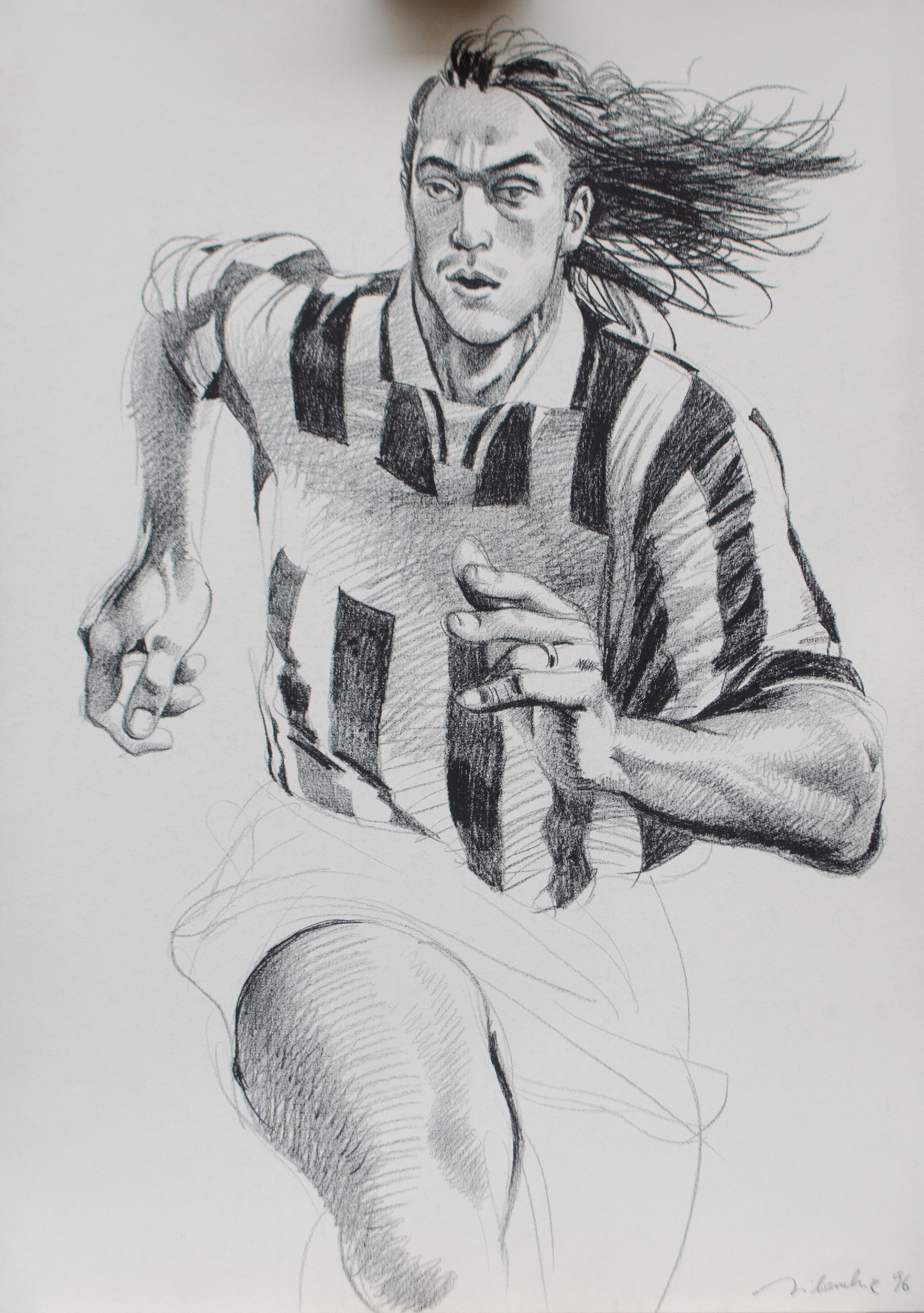 Marco Silombria  Portrait - 1996: Moreno Torricelli - Juventus Defender as a Modern Hero.