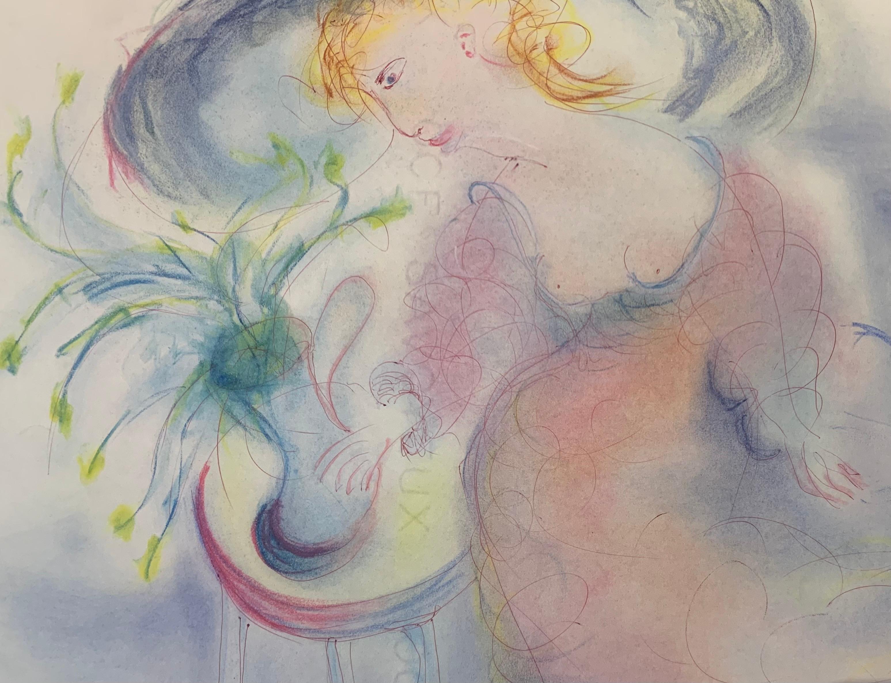 Antonio Monasterio - Mujer con sombrero grande y mesa con jarrón. Nº 2 en venta 1