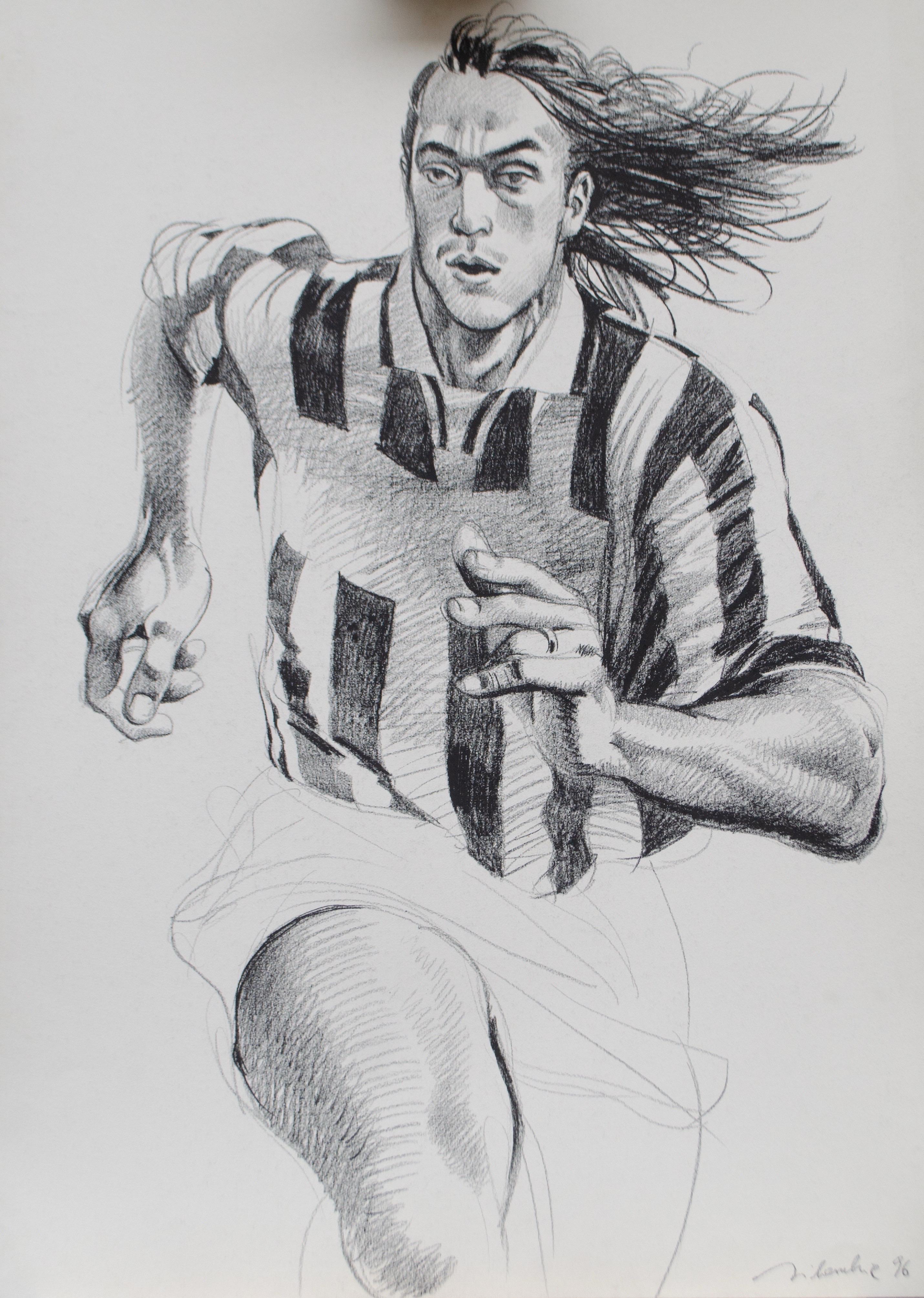 Moreno Torricelli - Juventus, UEFA Champions League 1996, 101 x 72 cm