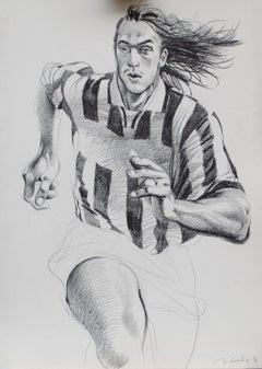 A. Moreno - Juventus, Ligue des champions de l'UEFA 1996, 101 x 72 cm