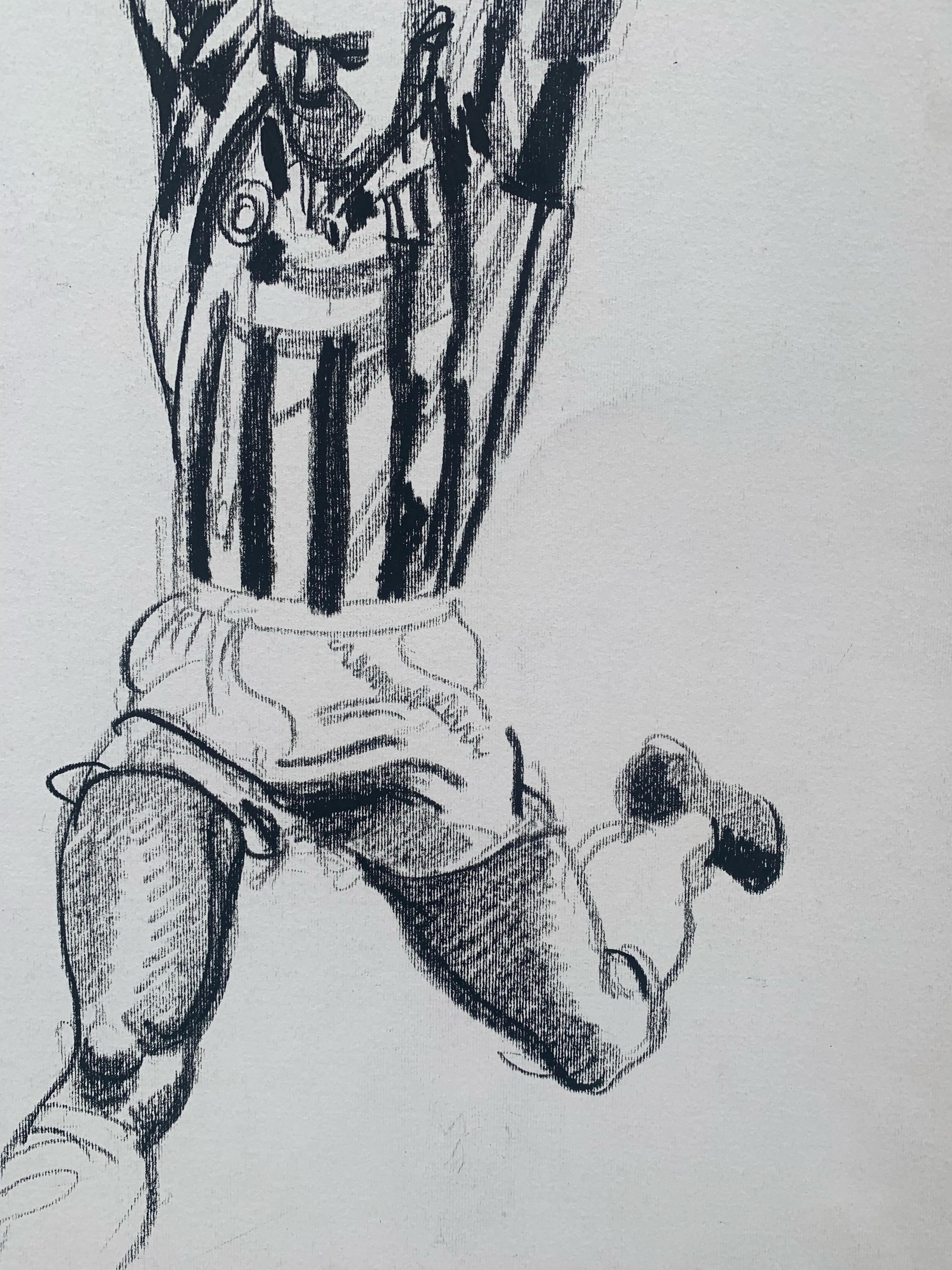 Chute acrobatique d'un joueur de la Juventus - UEFA Champions League 1995-96 - Gray Nude par Silombria Marco