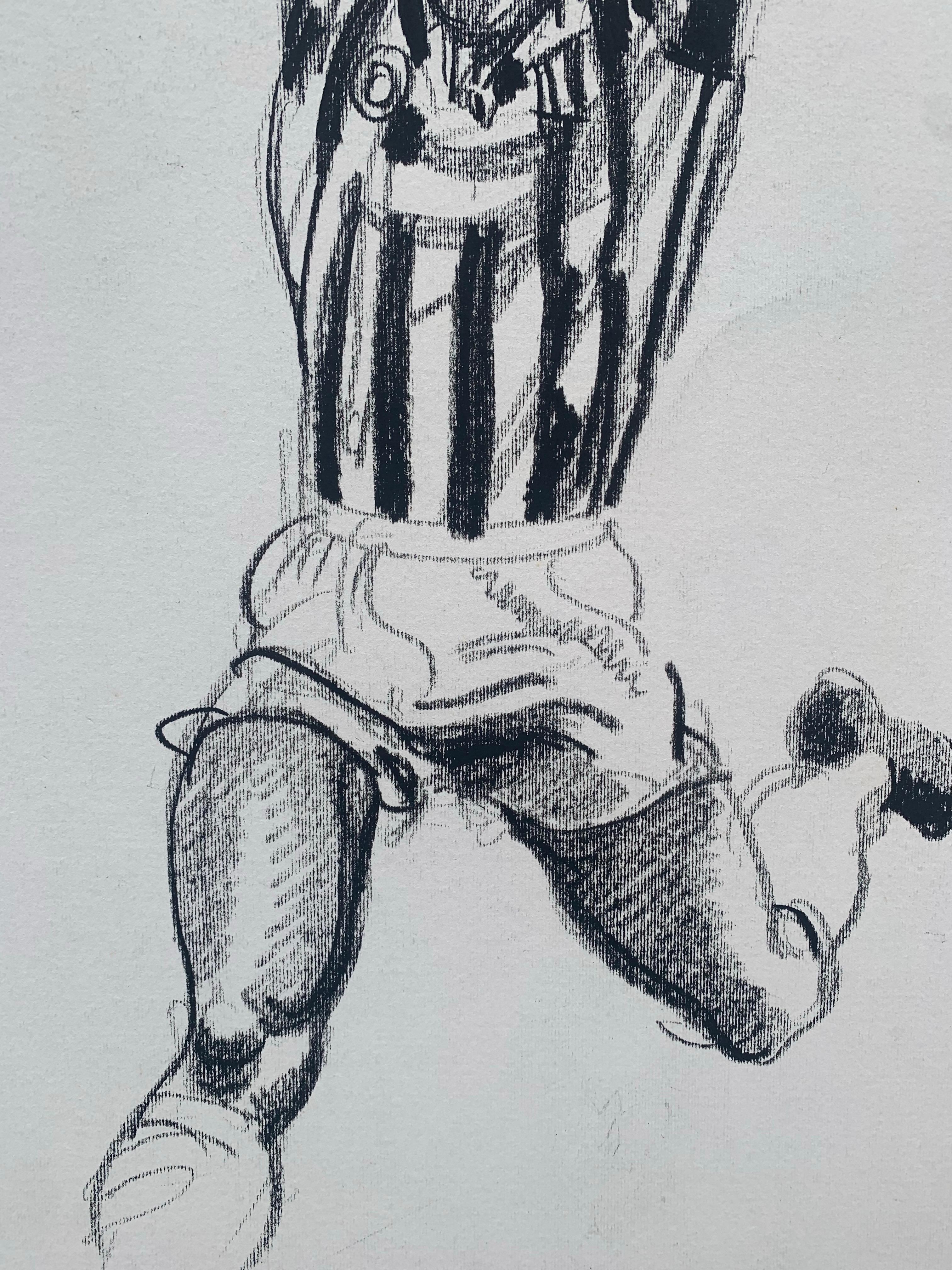 Chute acrobatique d'un joueur de la Juventus - UEFA Champions League 1995-96 - Contemporain Art par Silombria Marco