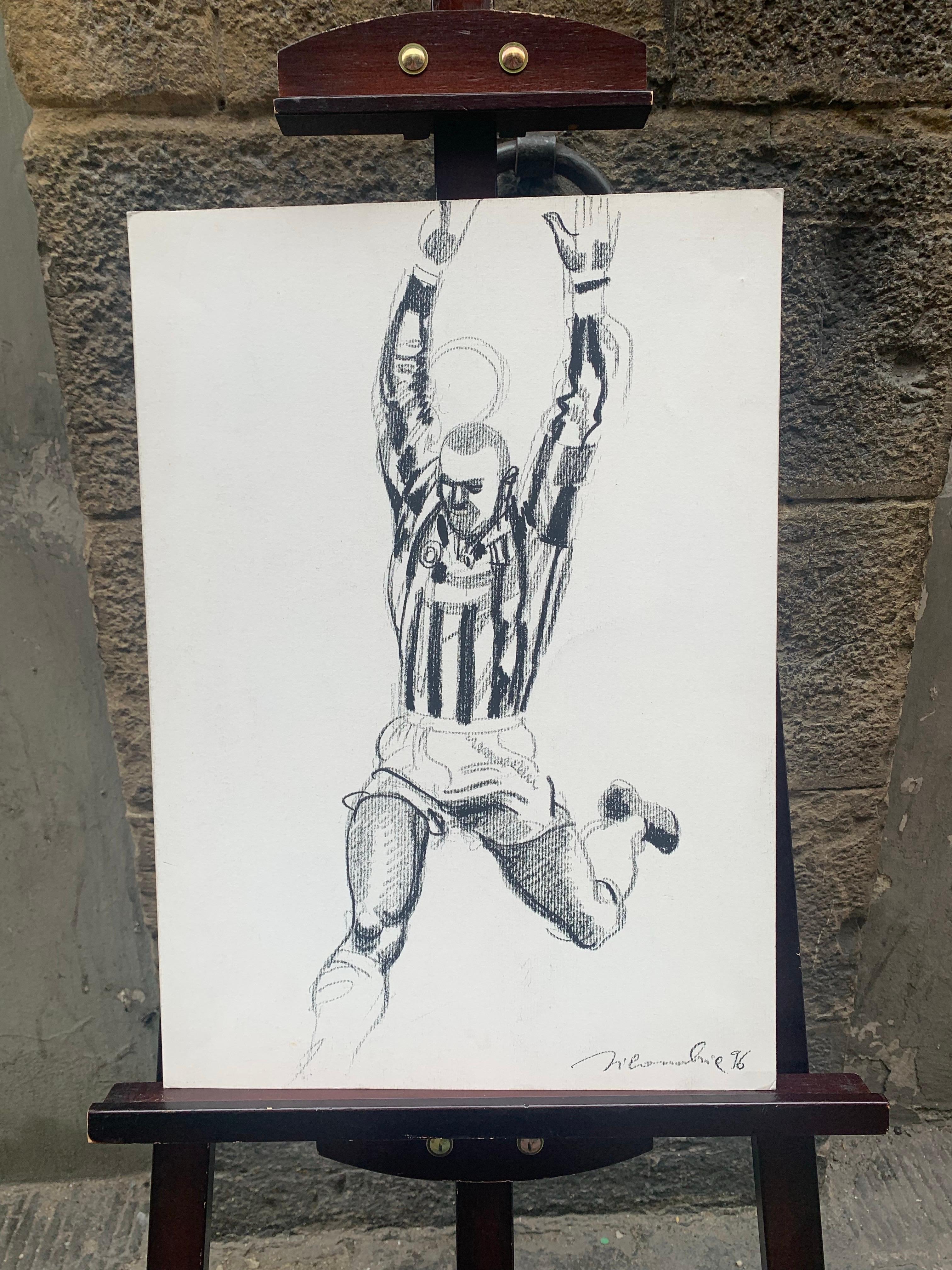 Chute acrobatique d'un joueur de la Juventus - UEFA Champions League 1995-96 en vente 3