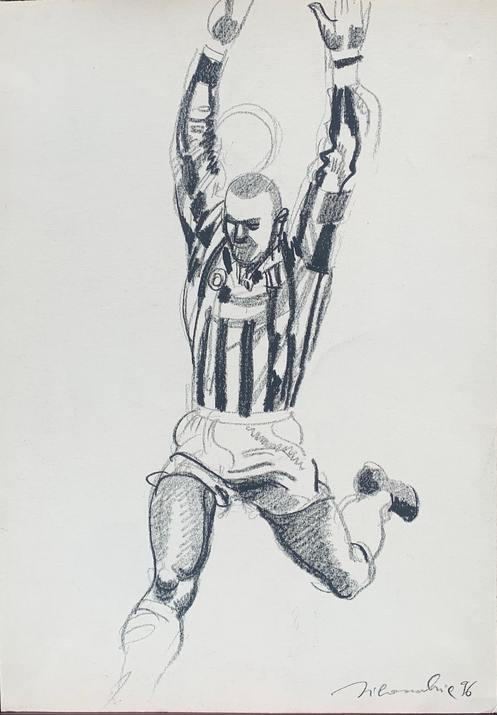 Jugador de la Juventus en caída acrobática - Liga de Campeones de la UEFA 1995-96