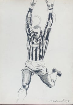 Jugador de la Juventus en caída acrobática - Liga de Campeones de la UEFA 1995-96