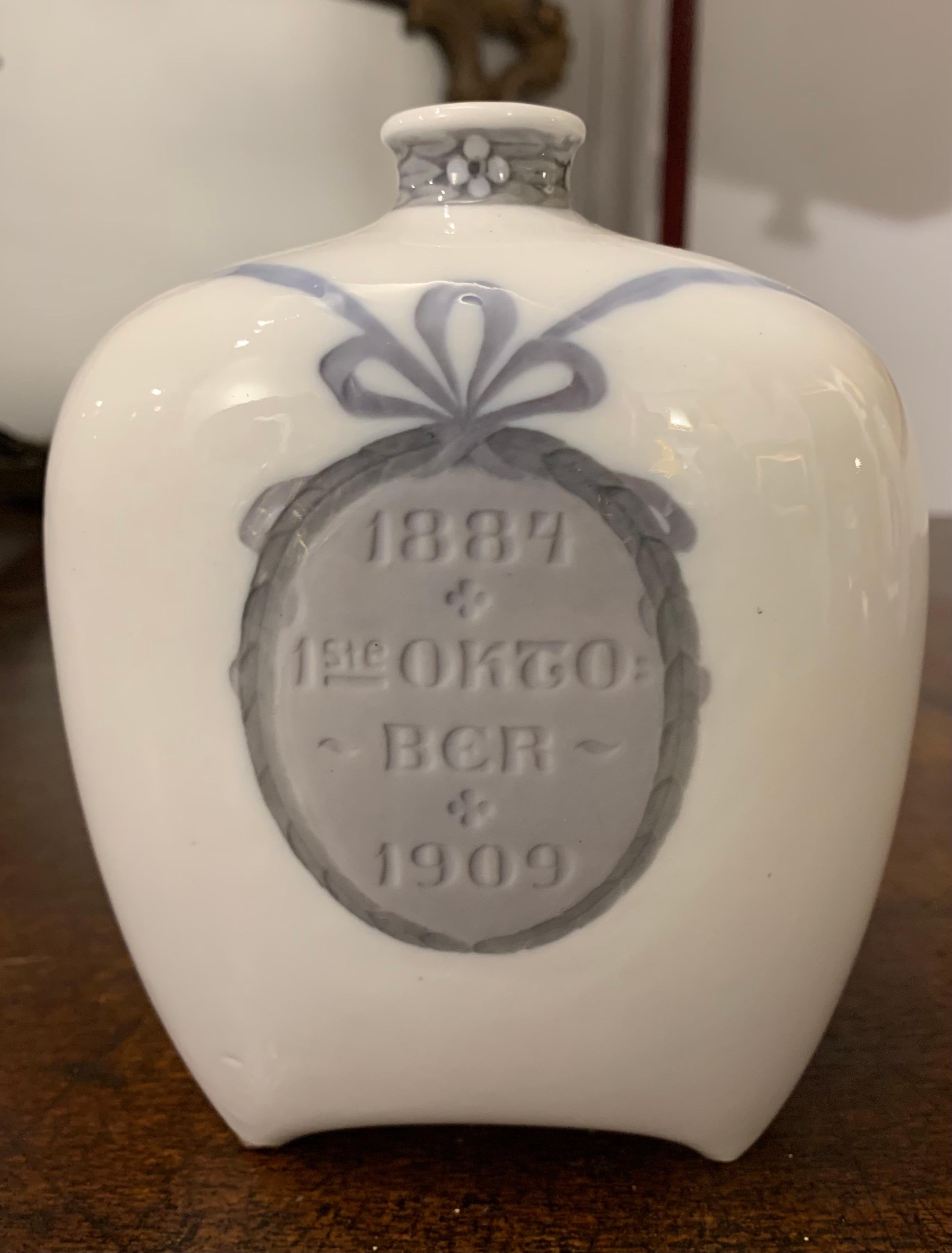 Jarrón Royal Copenhagen, 1909 - Politiken Periódico Danés 25 Aniversario en venta 6