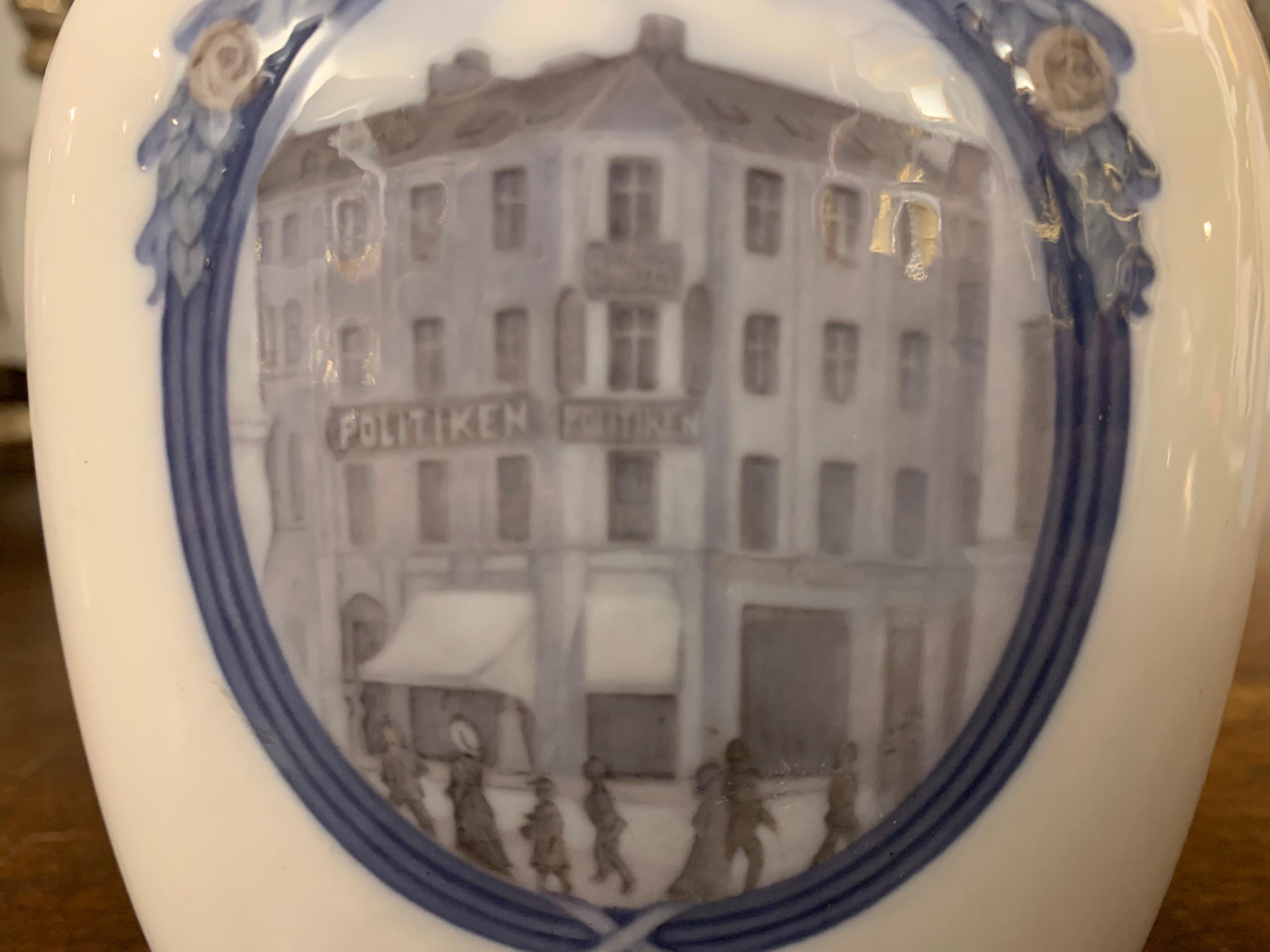 Jarrón Royal Copenhagen, 1909 - Politiken Periódico Danés 25 Aniversario en venta 12