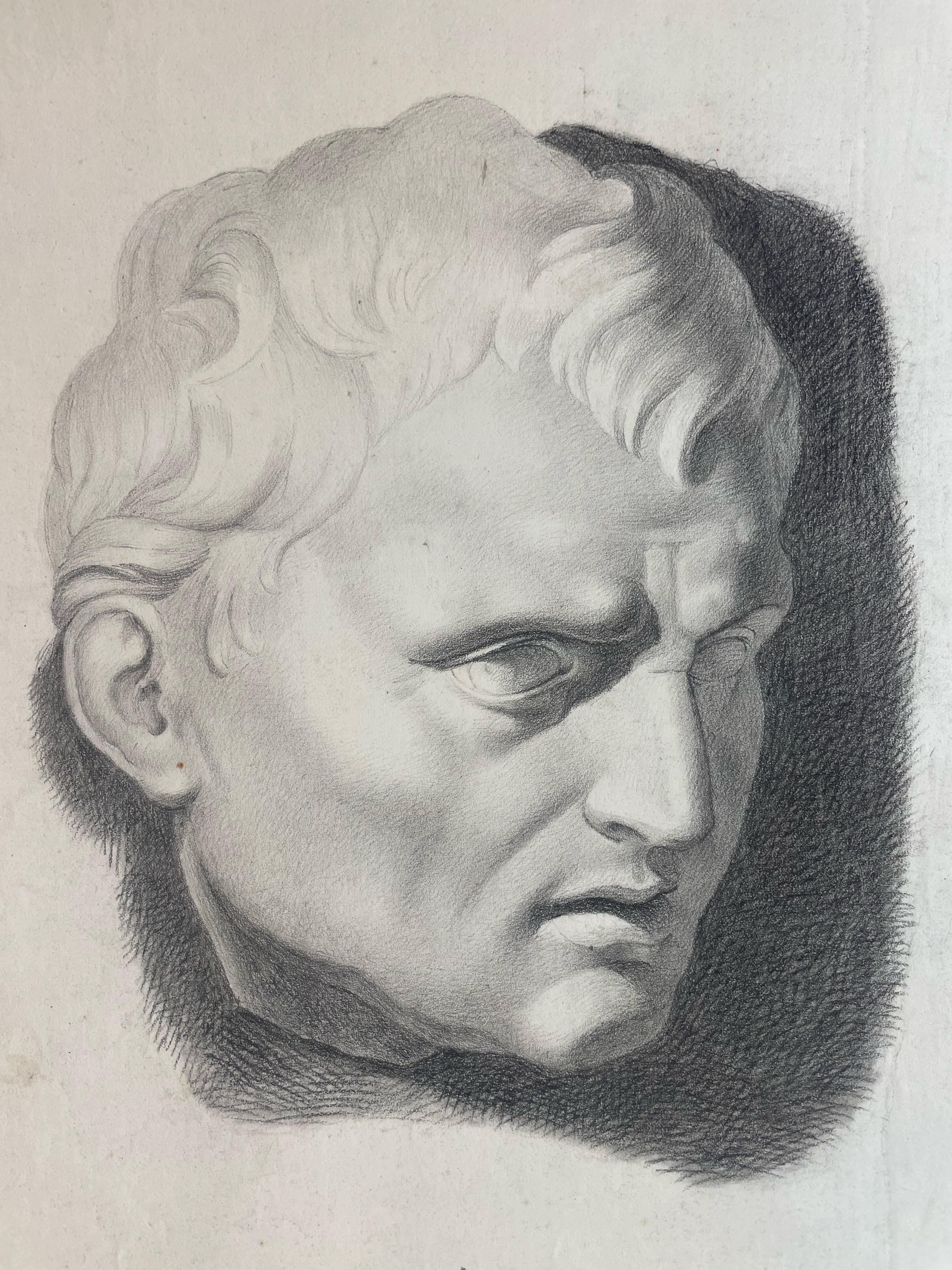 Kohlestift Zeichnungen und Aquarellbilder