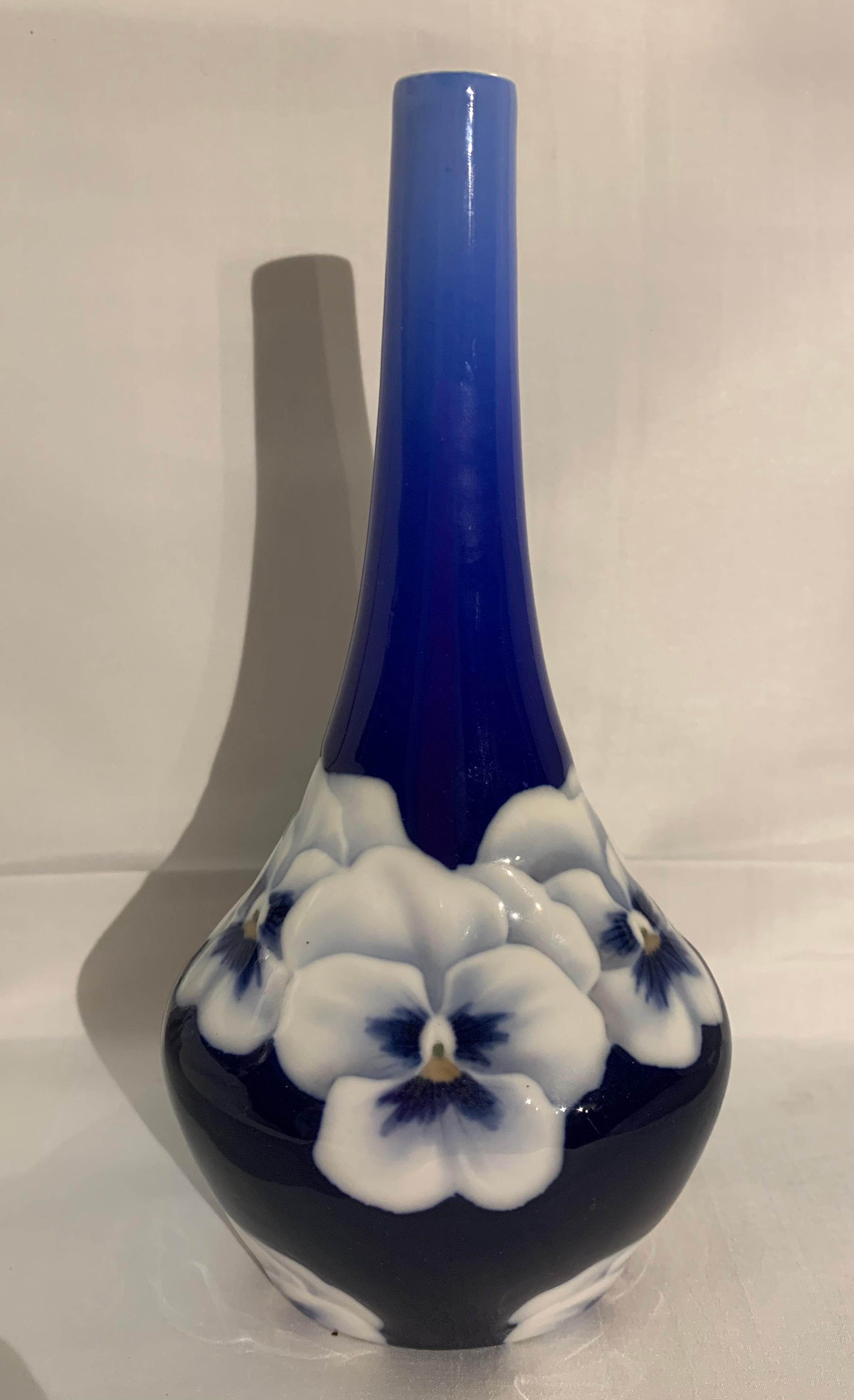 Emma Kongsbøll - Bing and Grøndahl Art Nouveau Vase with Pansy. Circa 1900  For Sale at 1stDibs | bing vase
