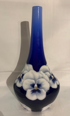 Bing & Grøndahl Art Nouveau Vase with Pansy. Circa 1900