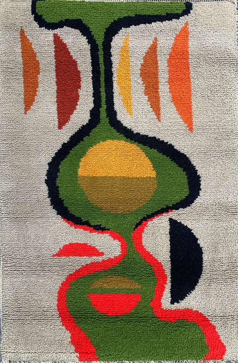 Unknown - Carpet From The 1950s-60s. With Mid Century Style Abstract ...