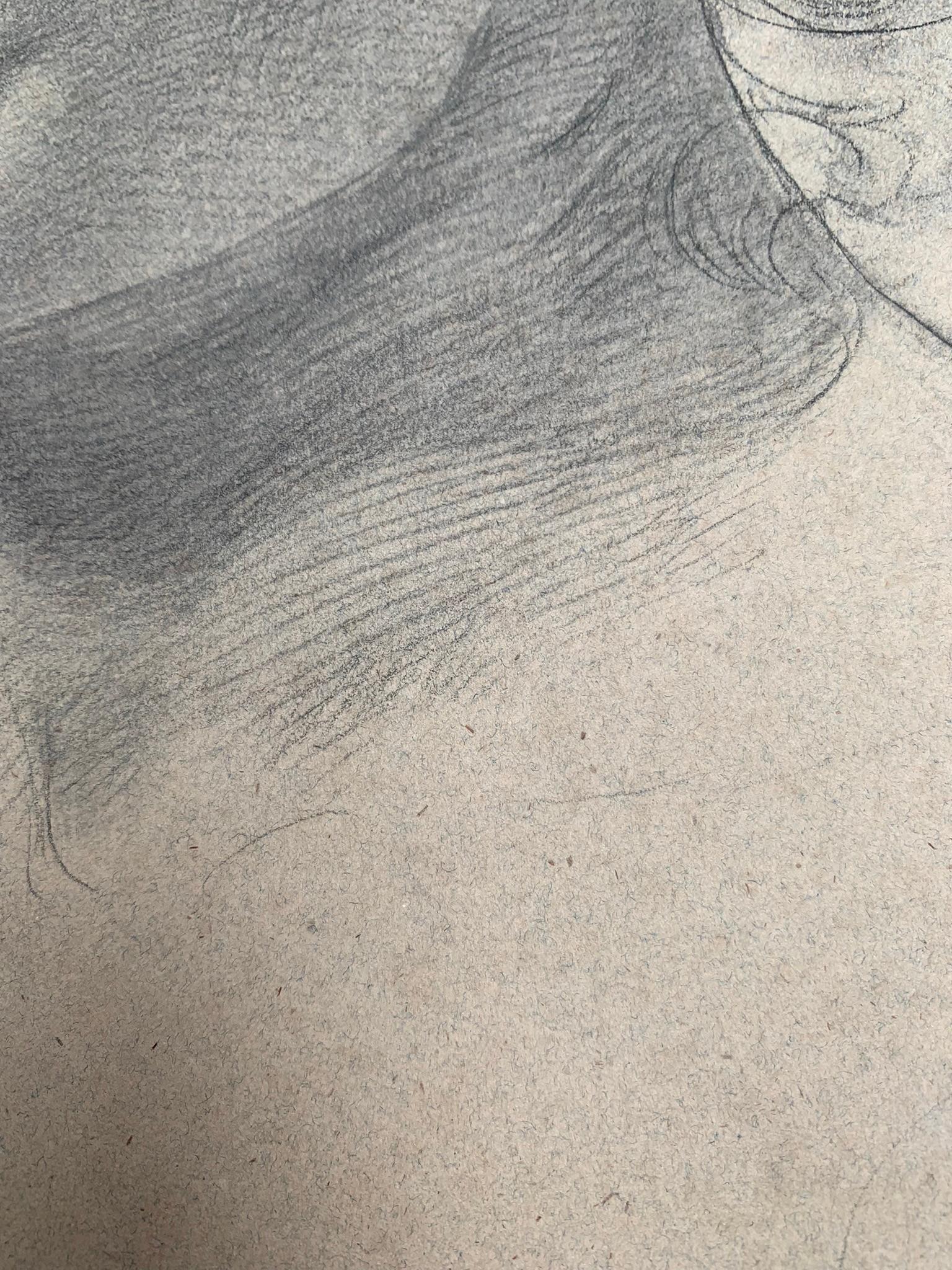 Academic Drawing Study For A Character's Head. XIX Century. 3
