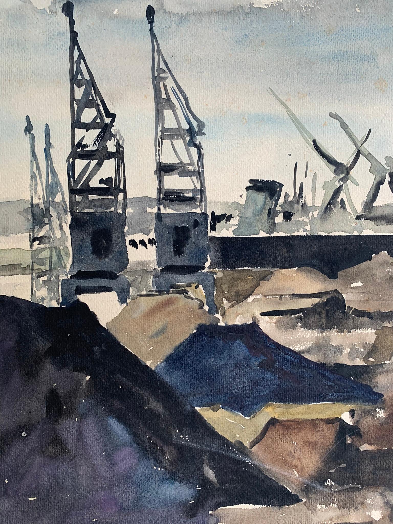 The Port Of Terragon.  Watercolor. Circa 1940-1950.  For Sale 5
