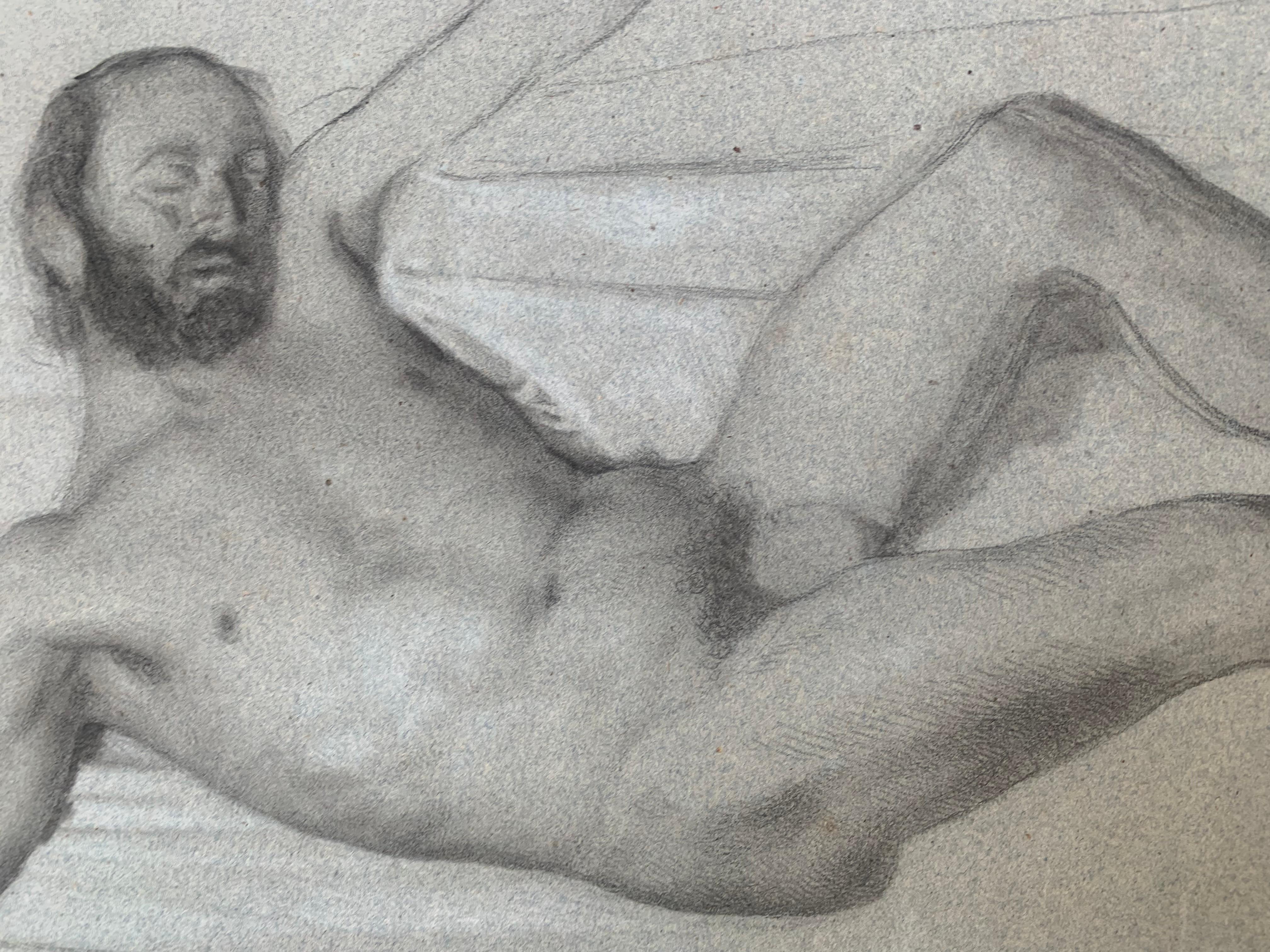 Nudo maschile nella posa di un satiro dormiente. XIX secolo For Sale 5