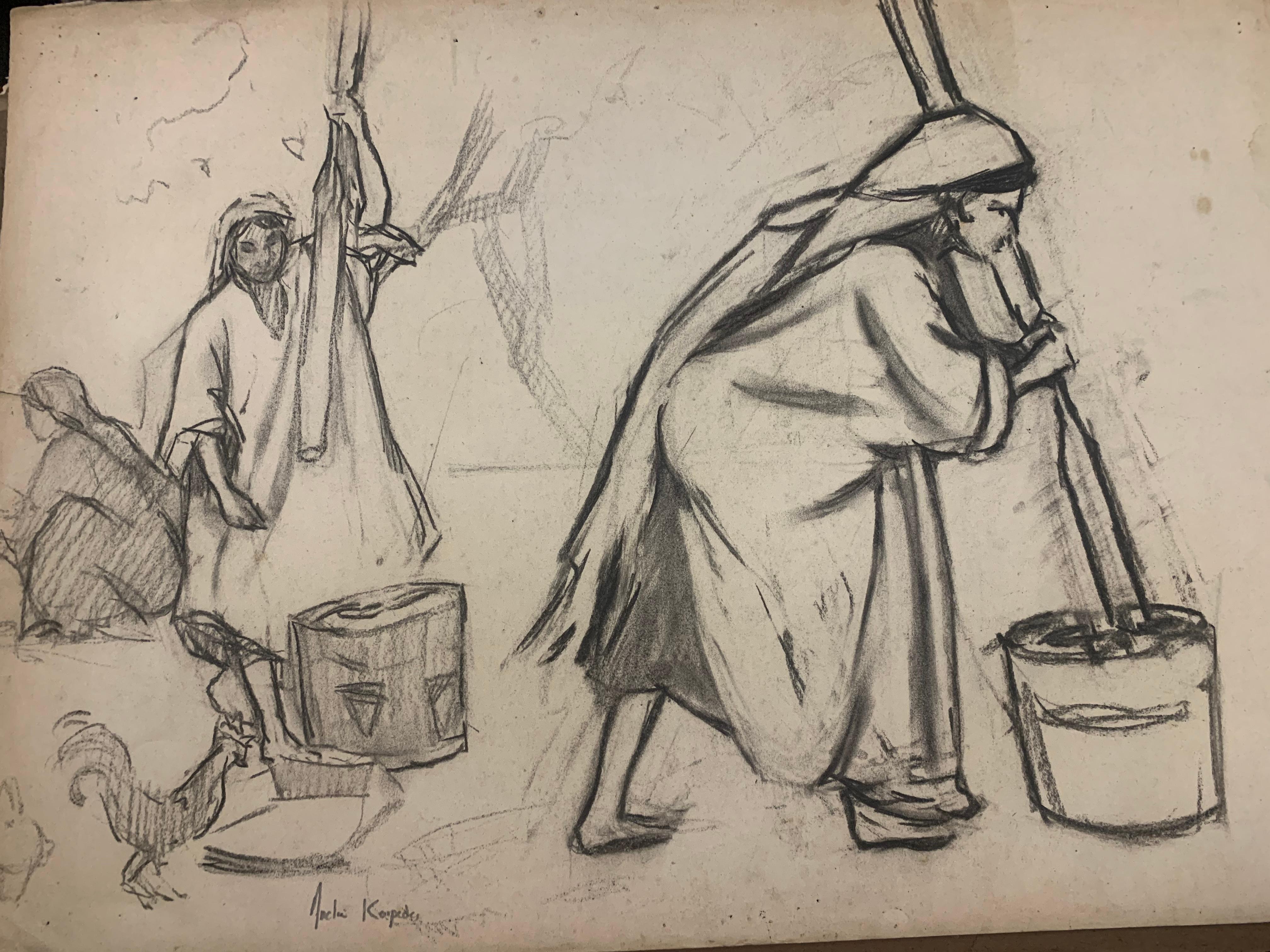 Die Frauen des östlichen Dorfes. Andrée Karpelès (Paris, 1885 - Grasse, 1956).  im Angebot 7