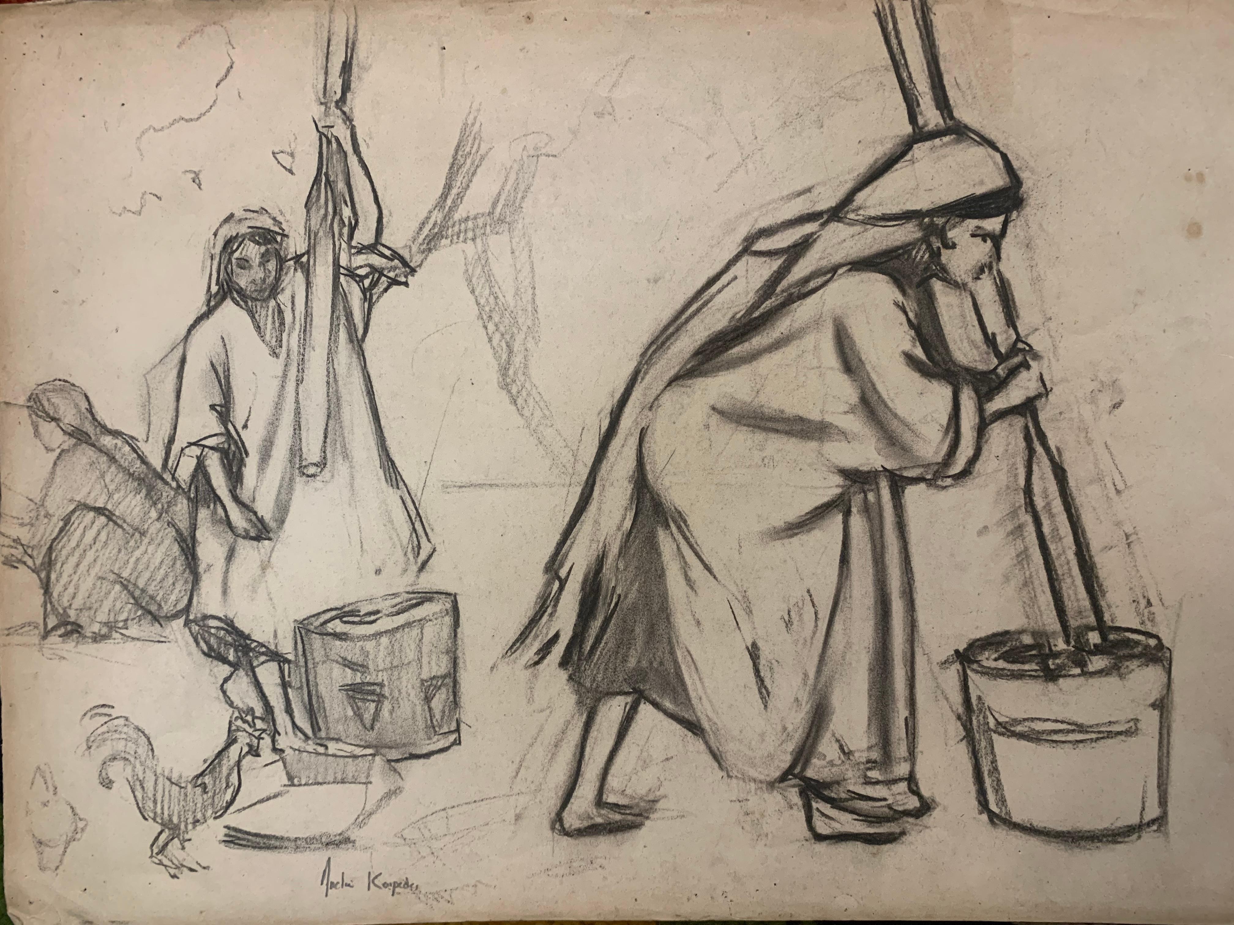 Die Frauen des östlichen Dorfes. Andrée Karpelès (Paris, 1885 - Grasse, 1956).  im Angebot 6