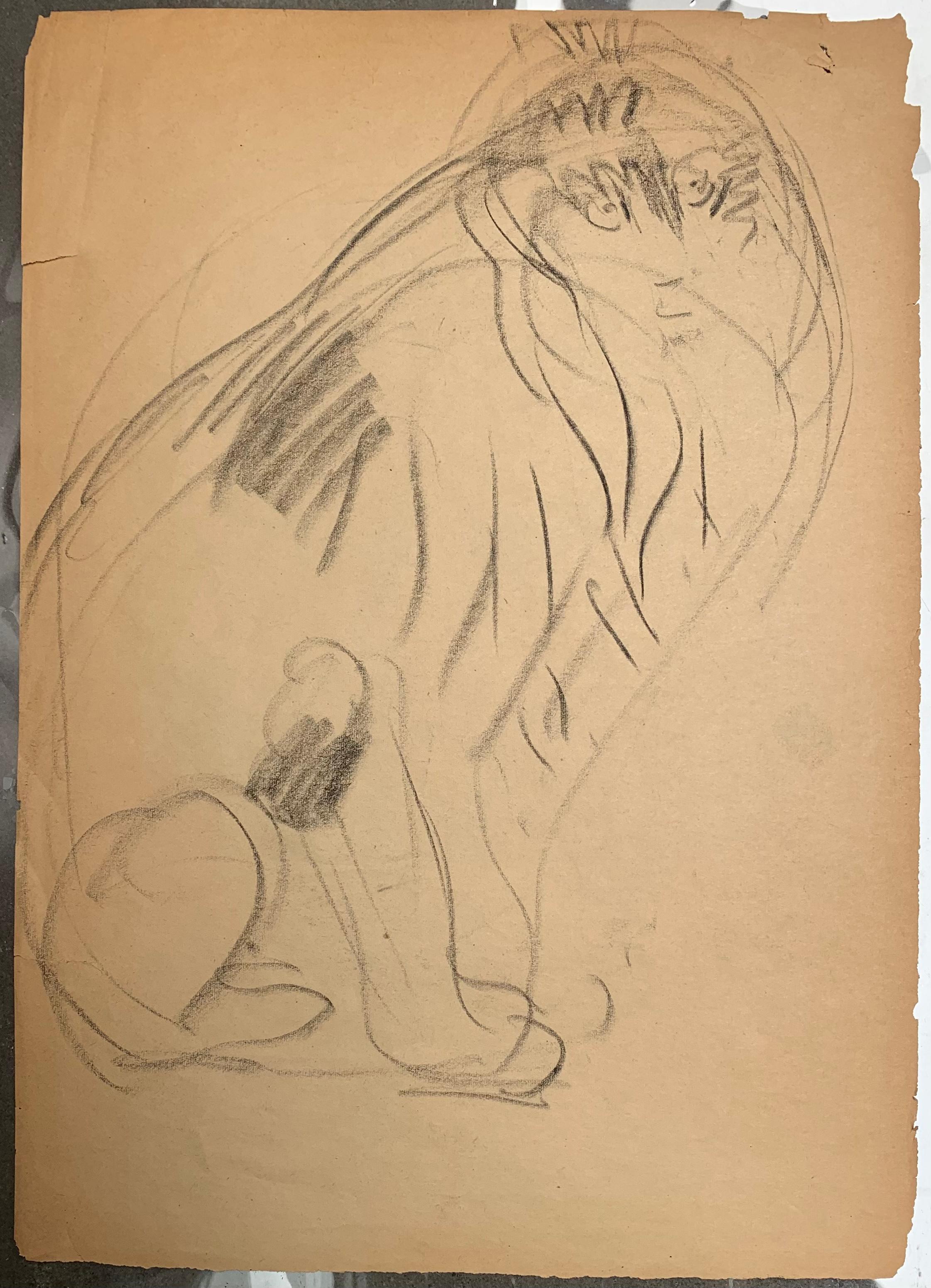 Drawing of feline animals by French artist Gustave GUETANT (1873-1953) For Sale 1