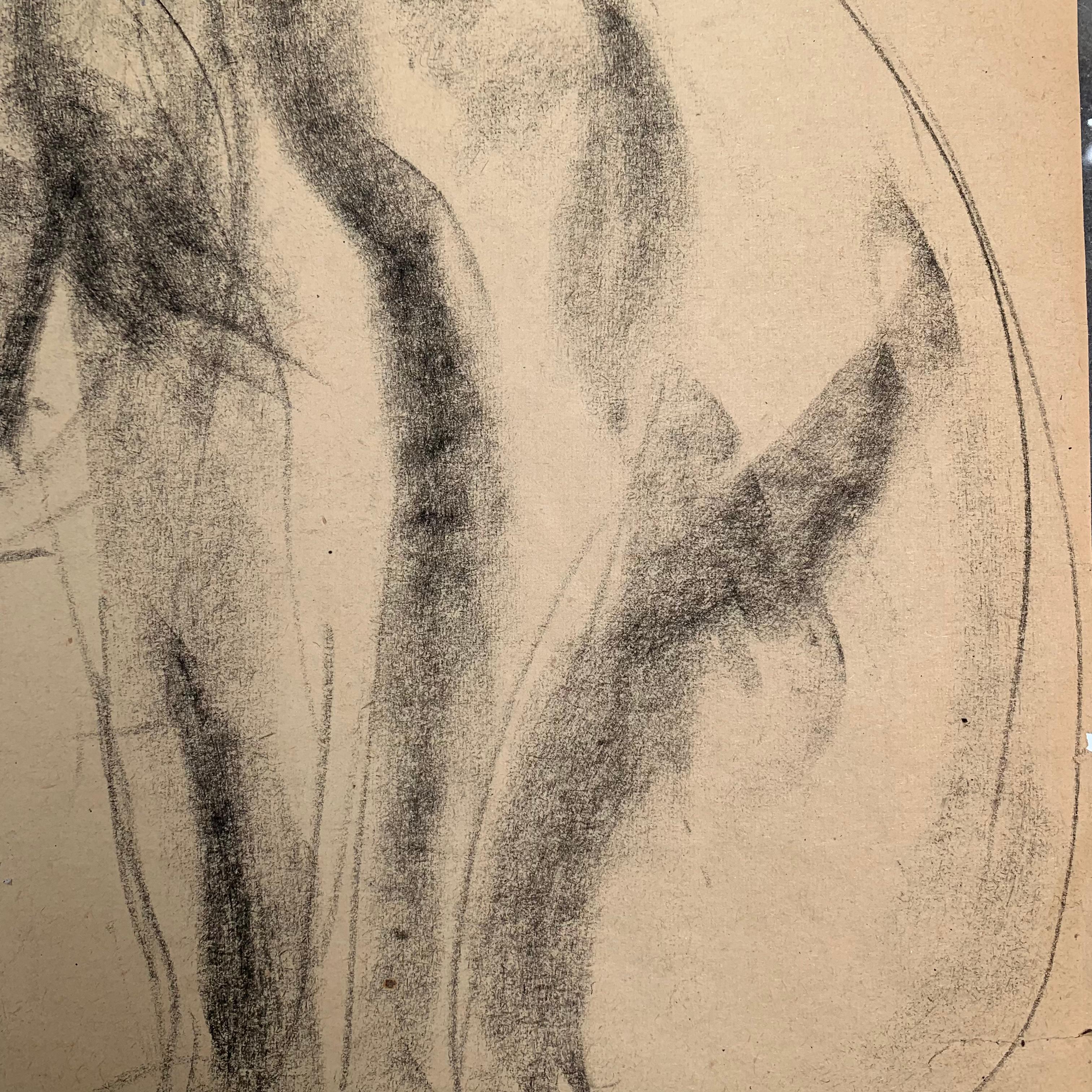 Dibujo de felinos del artista francés Gustave GUETANT (1873-1953) en venta 1