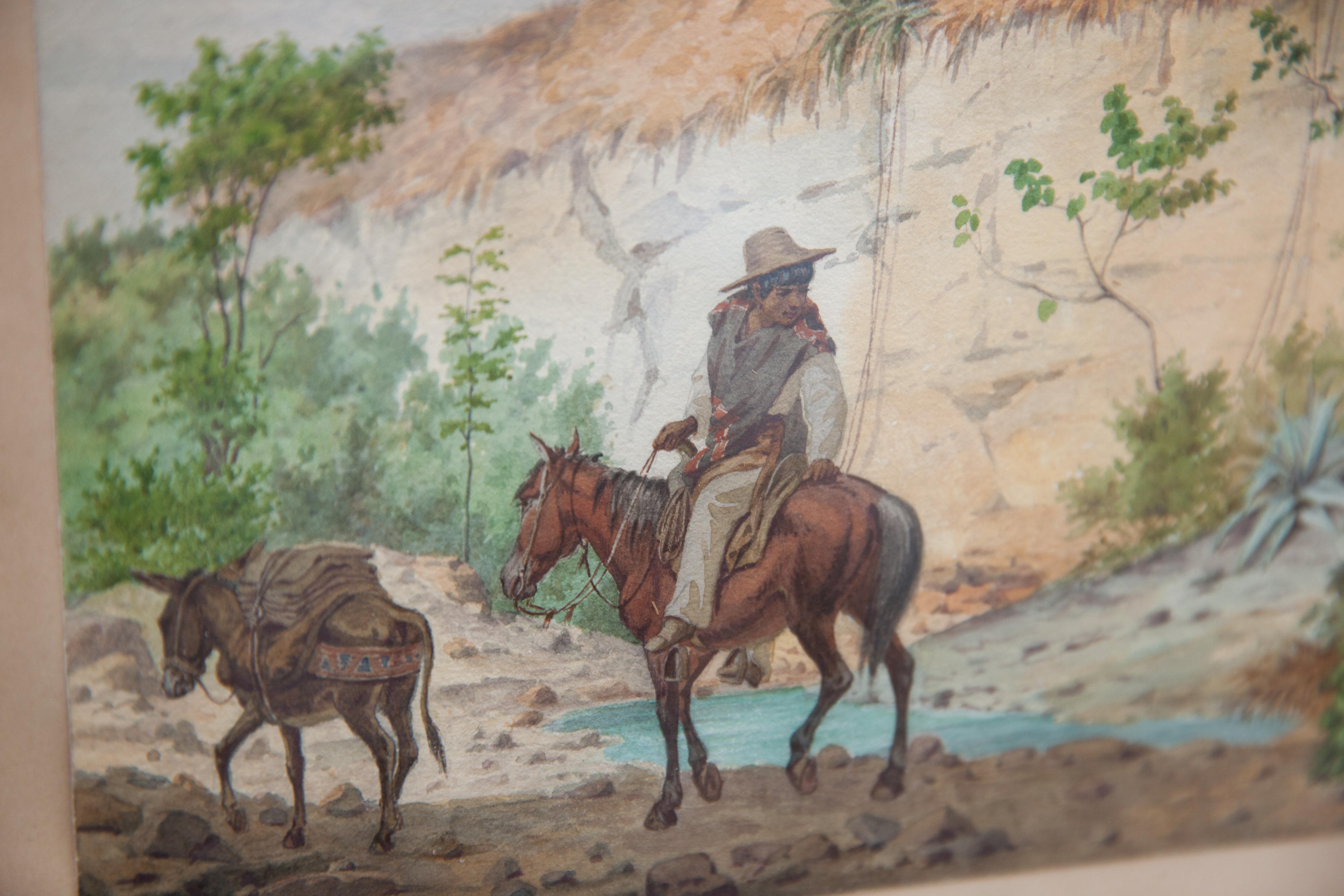 Garçon mexicain traversant à cheval un col de montagne près de Veracruz, milieu du XIXe siècle 1
