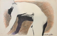 Paper Nude Drawings and Watercolors