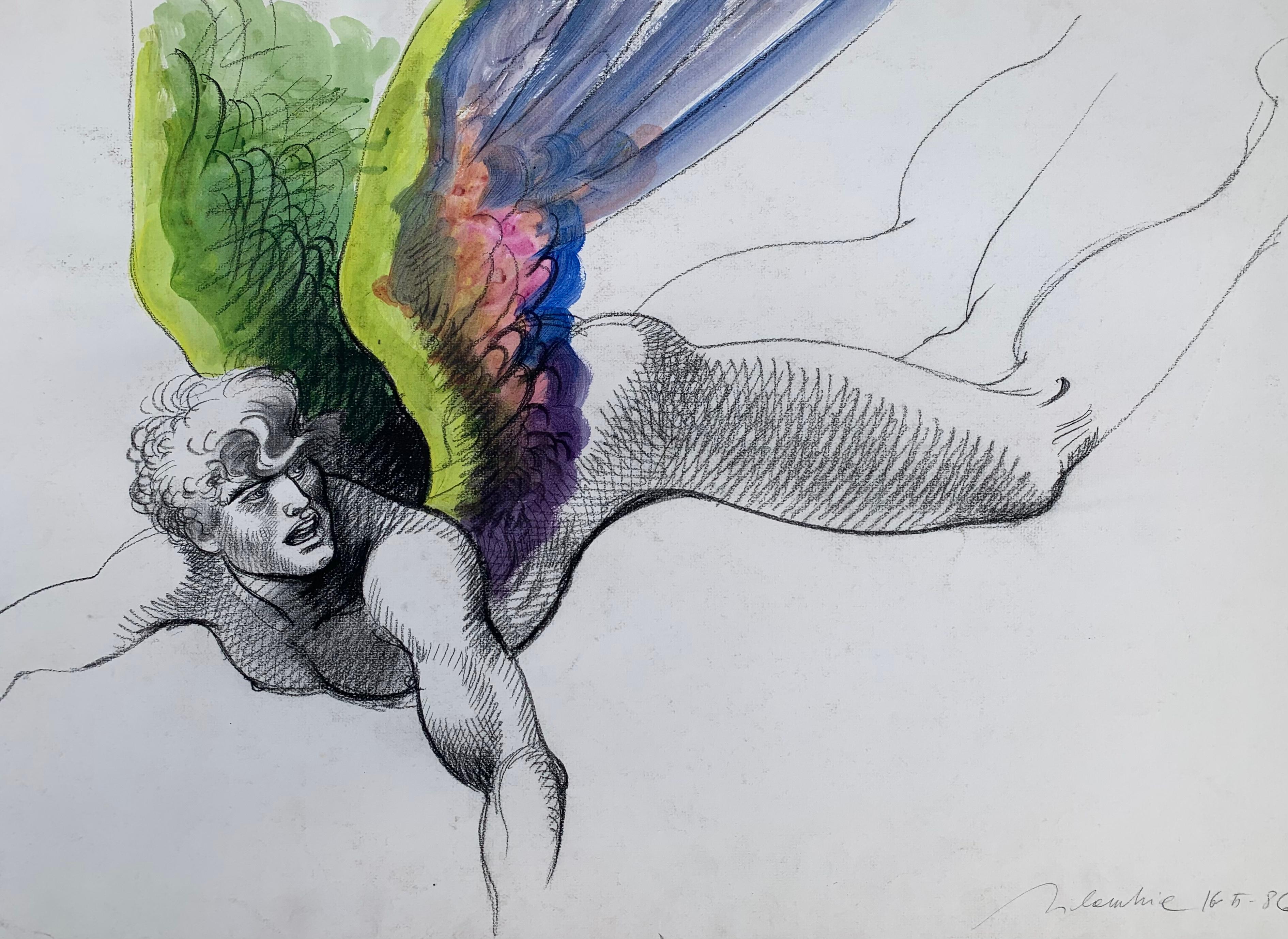 Rainbow Angel. Sketches From The Angelesque Series By Marco Silombria. Year 1986 For Sale 14