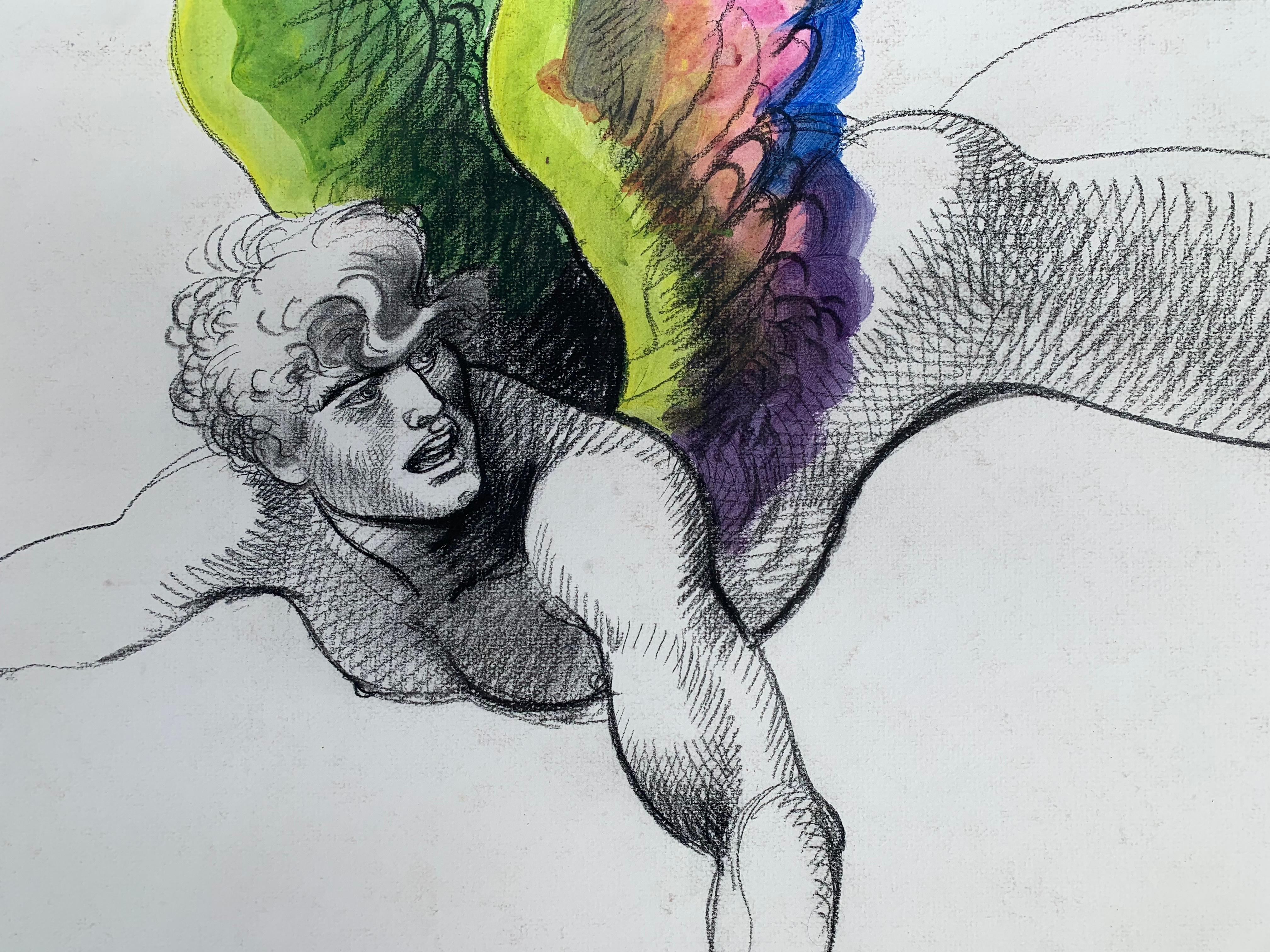 Rainbow Angel. Sketches From The Angelesque Series By Marco Silombria. Year 1986 For Sale 15