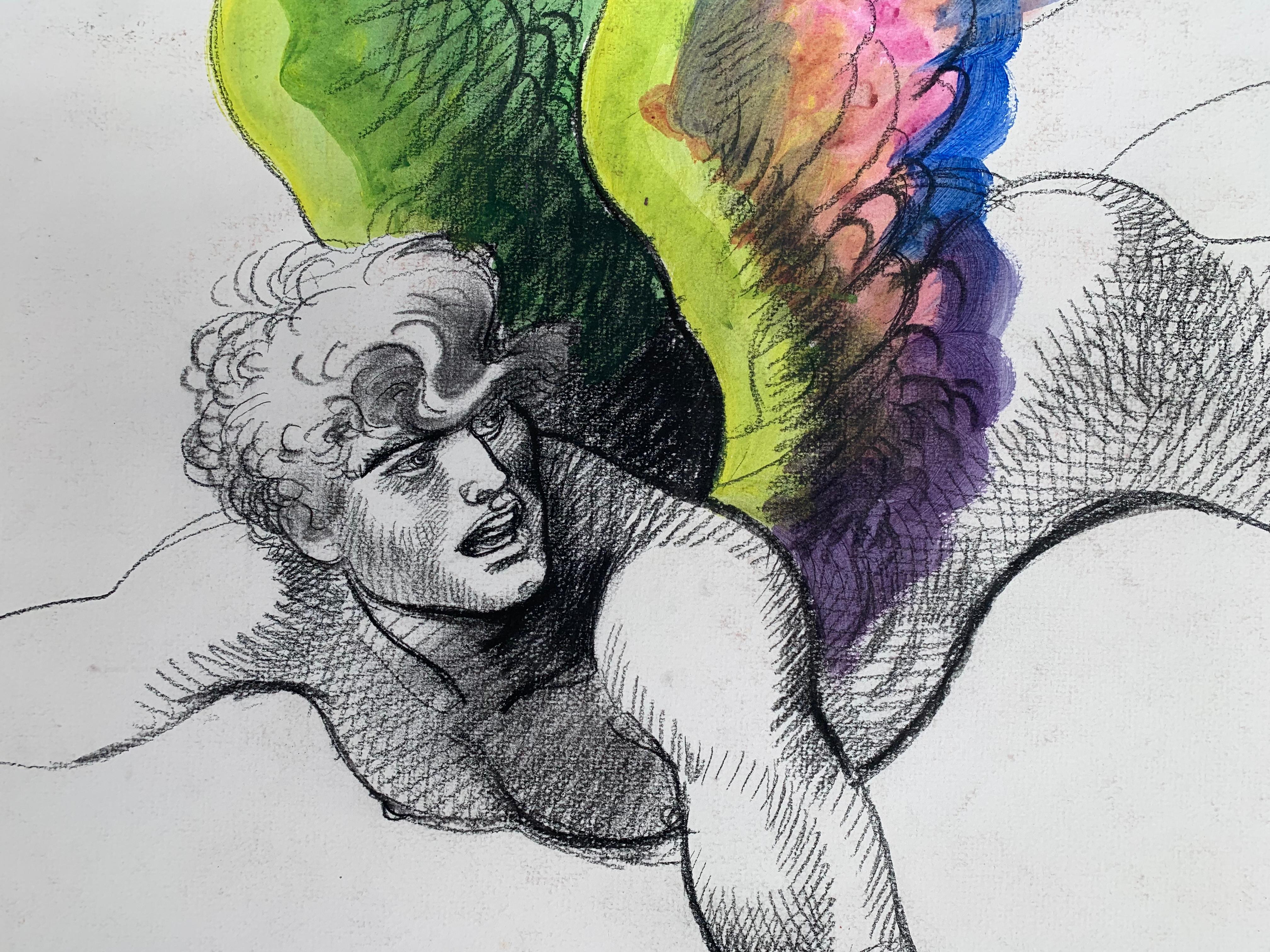 Rainbow Angel. Sketches From The Angelesque Series By Marco Silombria. Year 1986 For Sale 16