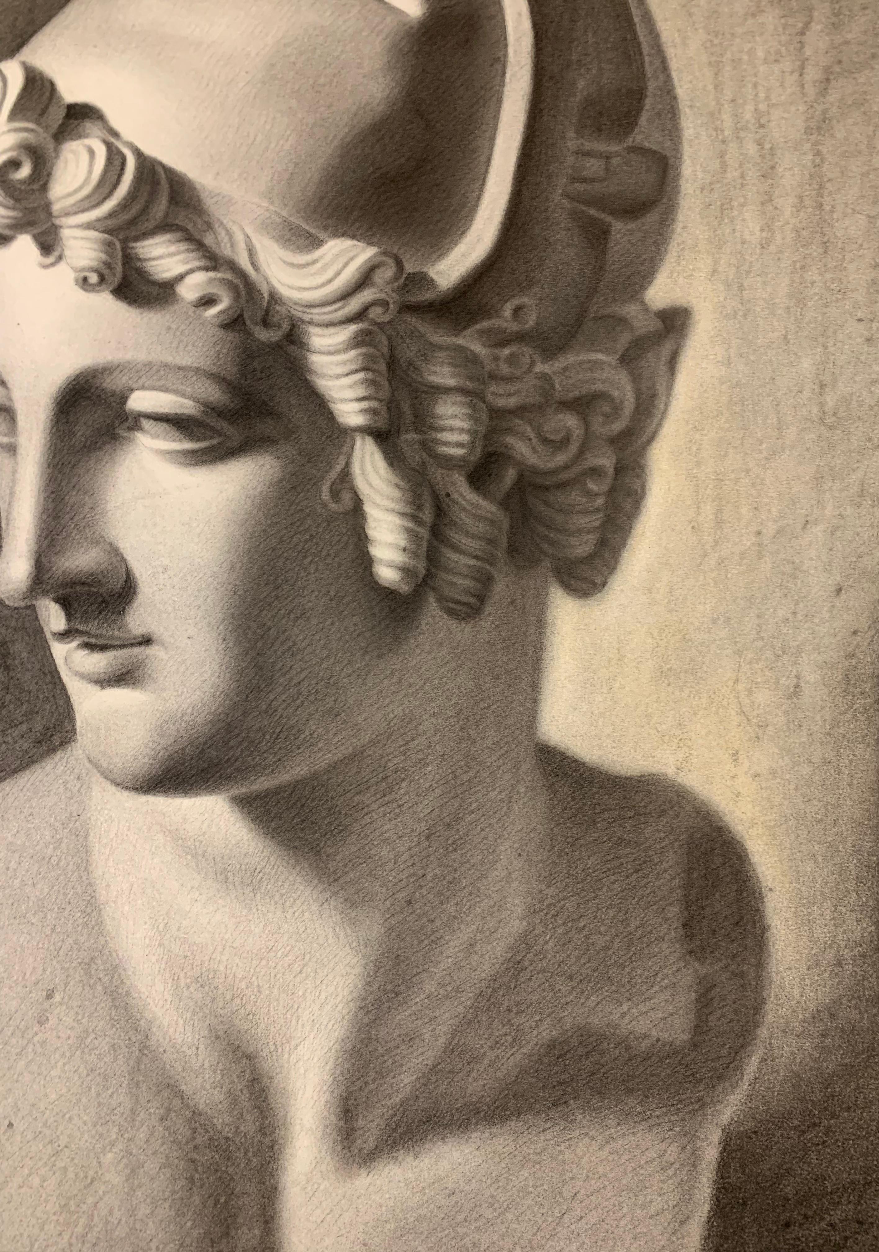 Academic Study of the Head of Paris by Canova (Gypsoteca plaster copy) 2