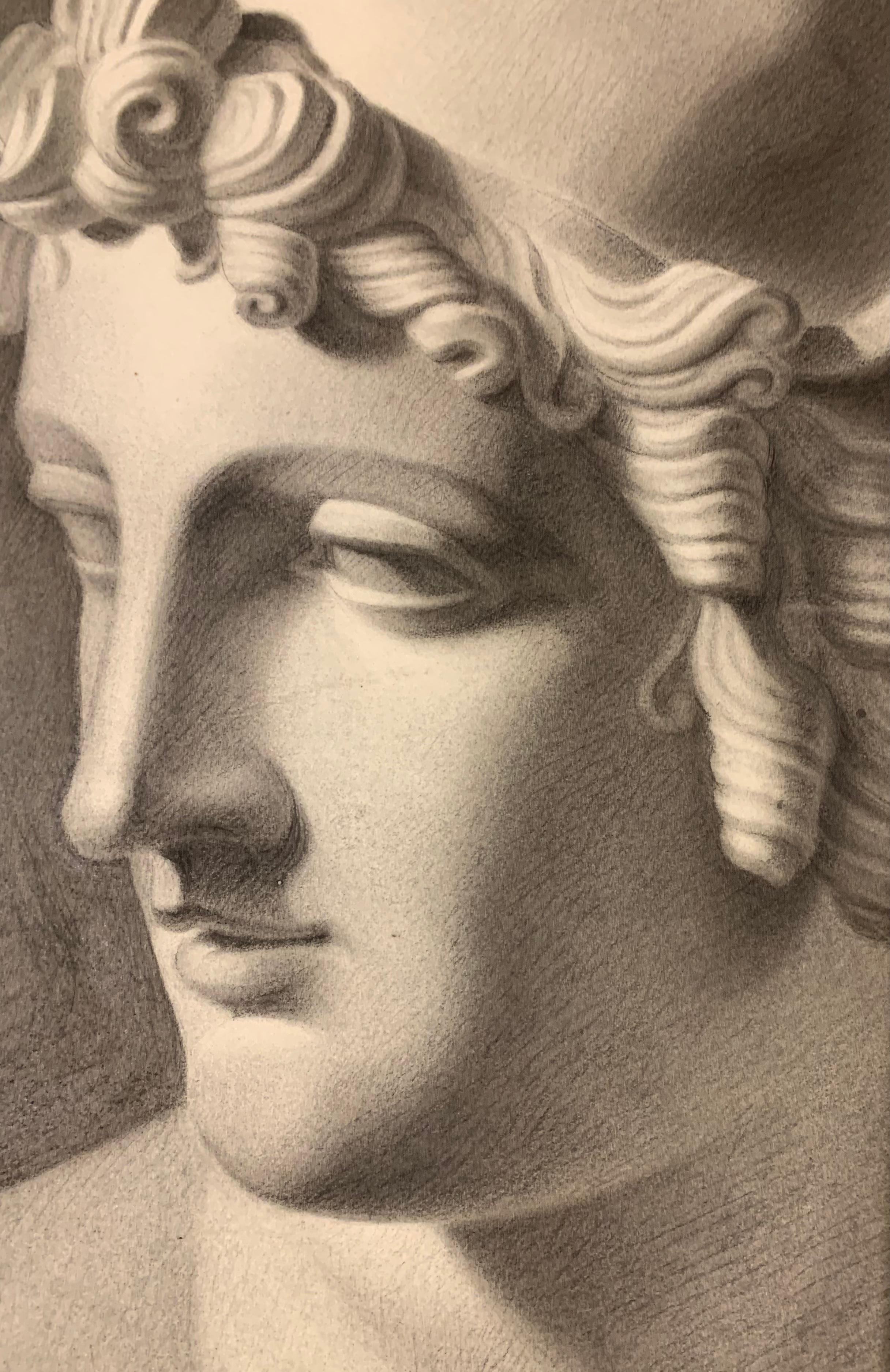 Academic Study of the Head of Paris by Canova (Gypsoteca plaster copy) 10