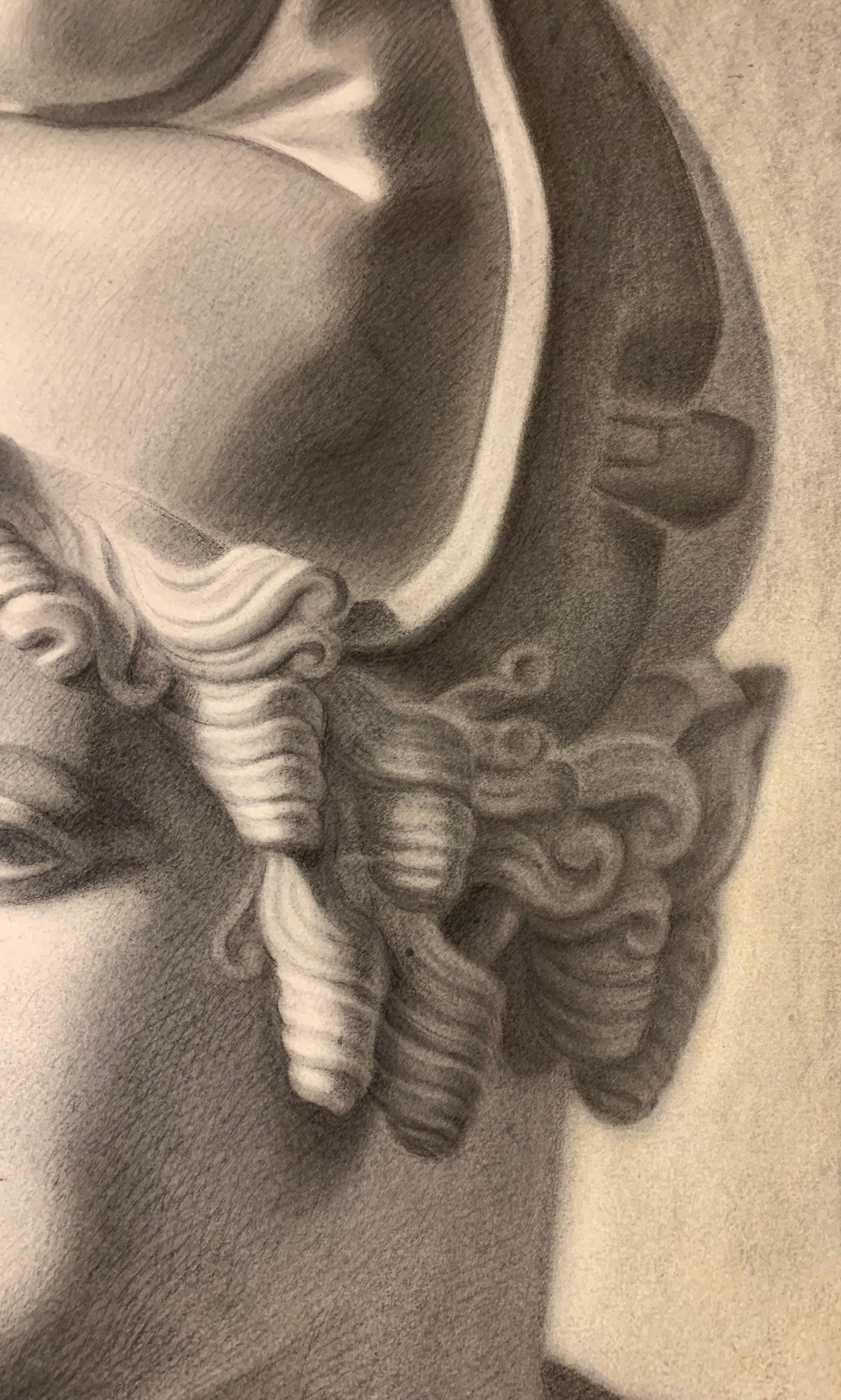 Academic Study of the Head of Paris by Canova (Gypsoteca plaster copy) 11