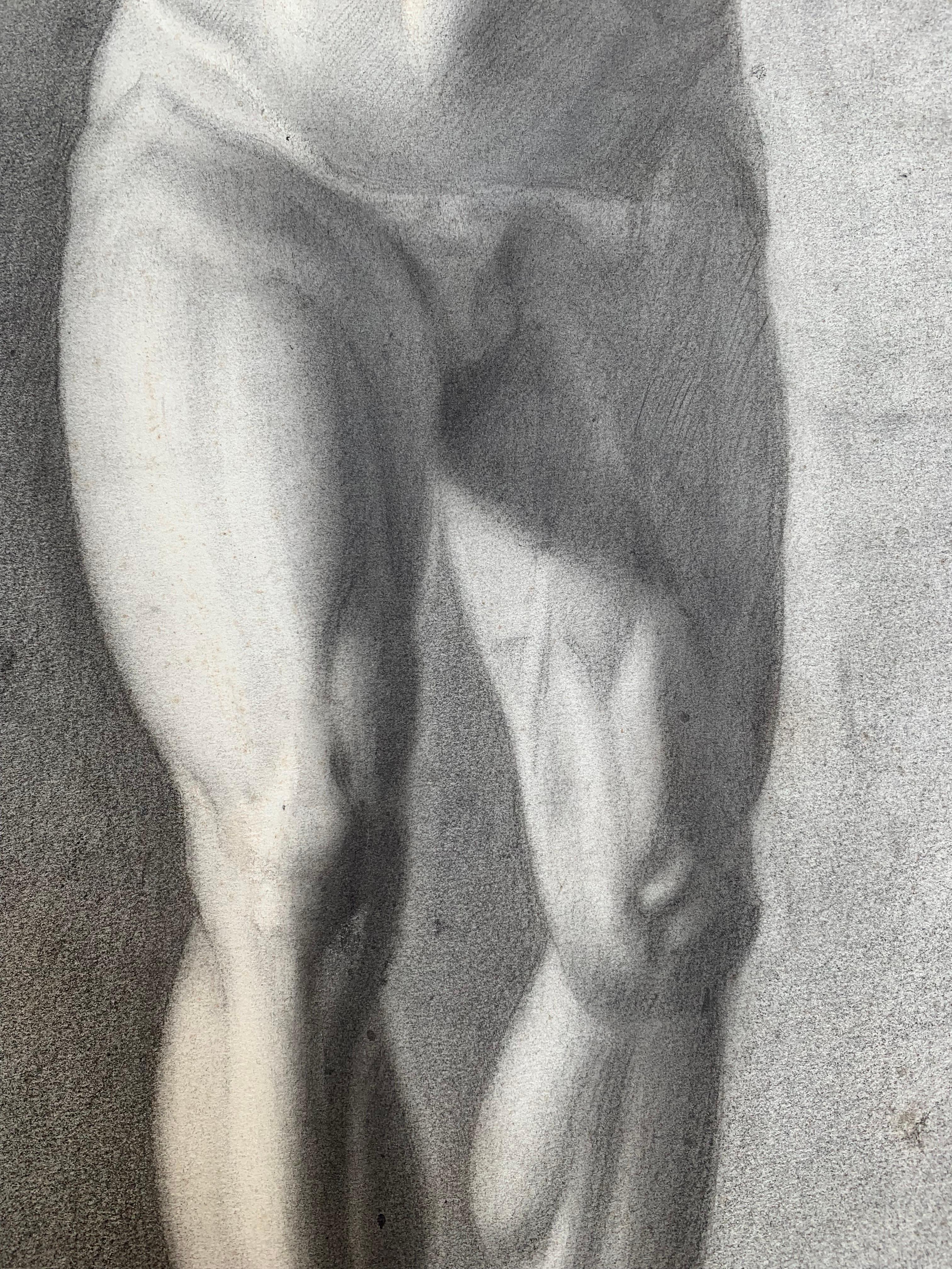 Academic study of Gladiator from Galleria Borghese. XIX century For Sale 10