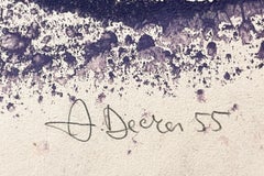 Anja Decker, Abstrakte informelle Malerei auf Papier, München, Ende der 1950er Jahre