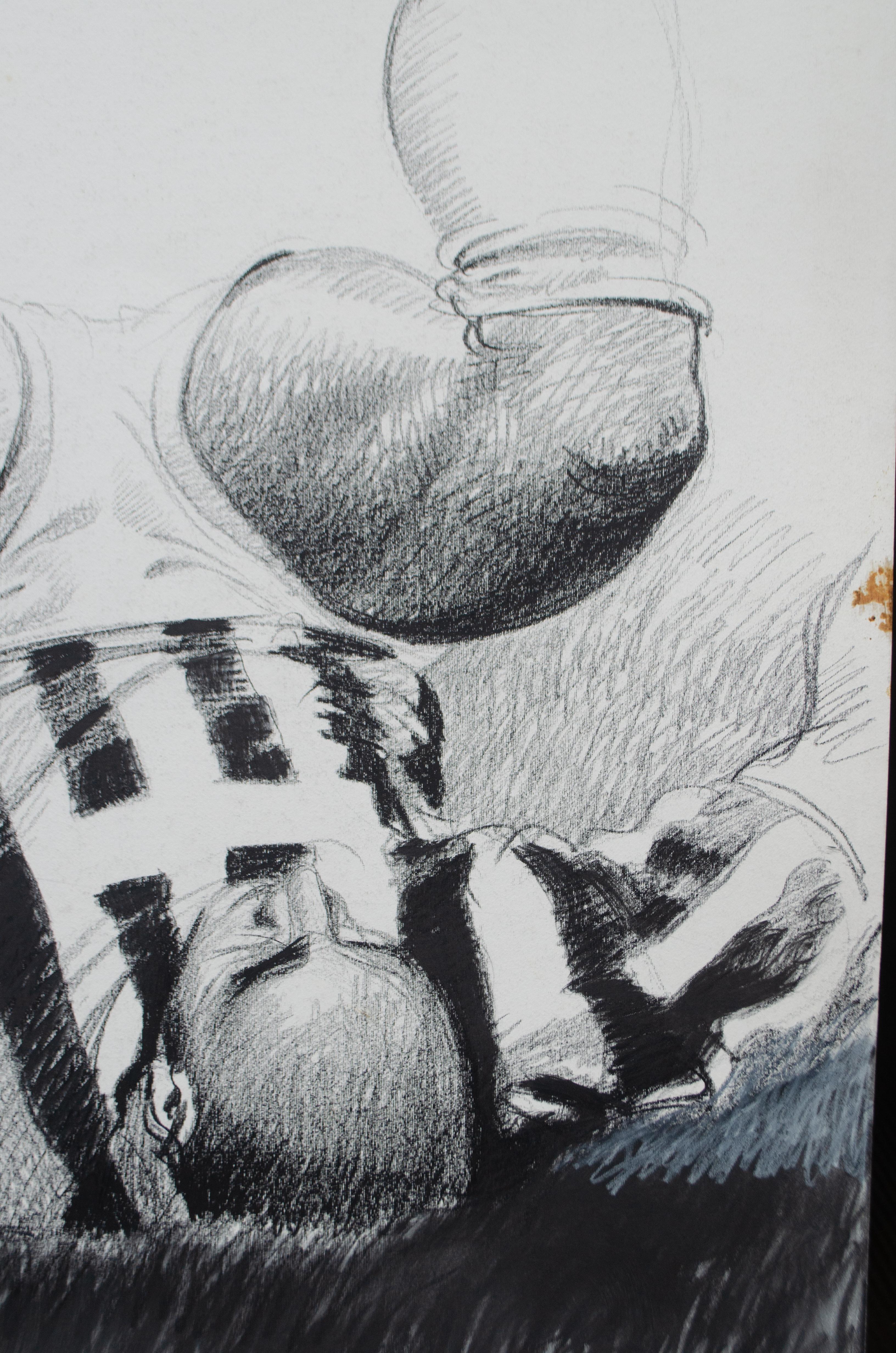 Juventus Fußballspieler, Champions League Finale gegen Ajax, 1996 - 101 x 72 cm (Pop-Art), Art, von Marco Silombria 