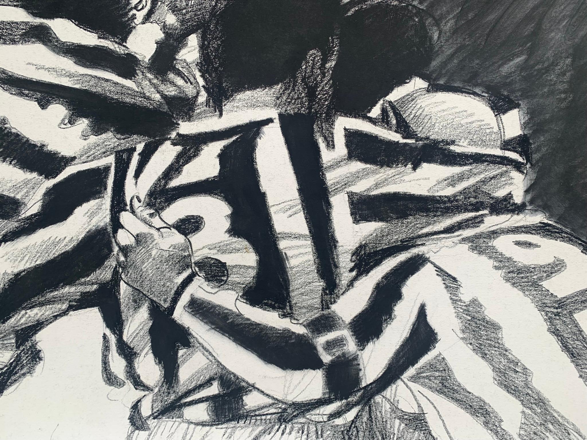 Juventus 1995-96 - L'étreinte de la victoire  

Artiste : Marco Silombria (Savona, 1936 - Albissola, 2017)  
Médium : Fusain sur papier  
Dimensions : 101 x 72 cm  
Signé : en bas à droite, 