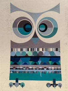 Búho, circa 1970 - Composición geométrica inspirada en el Op Art