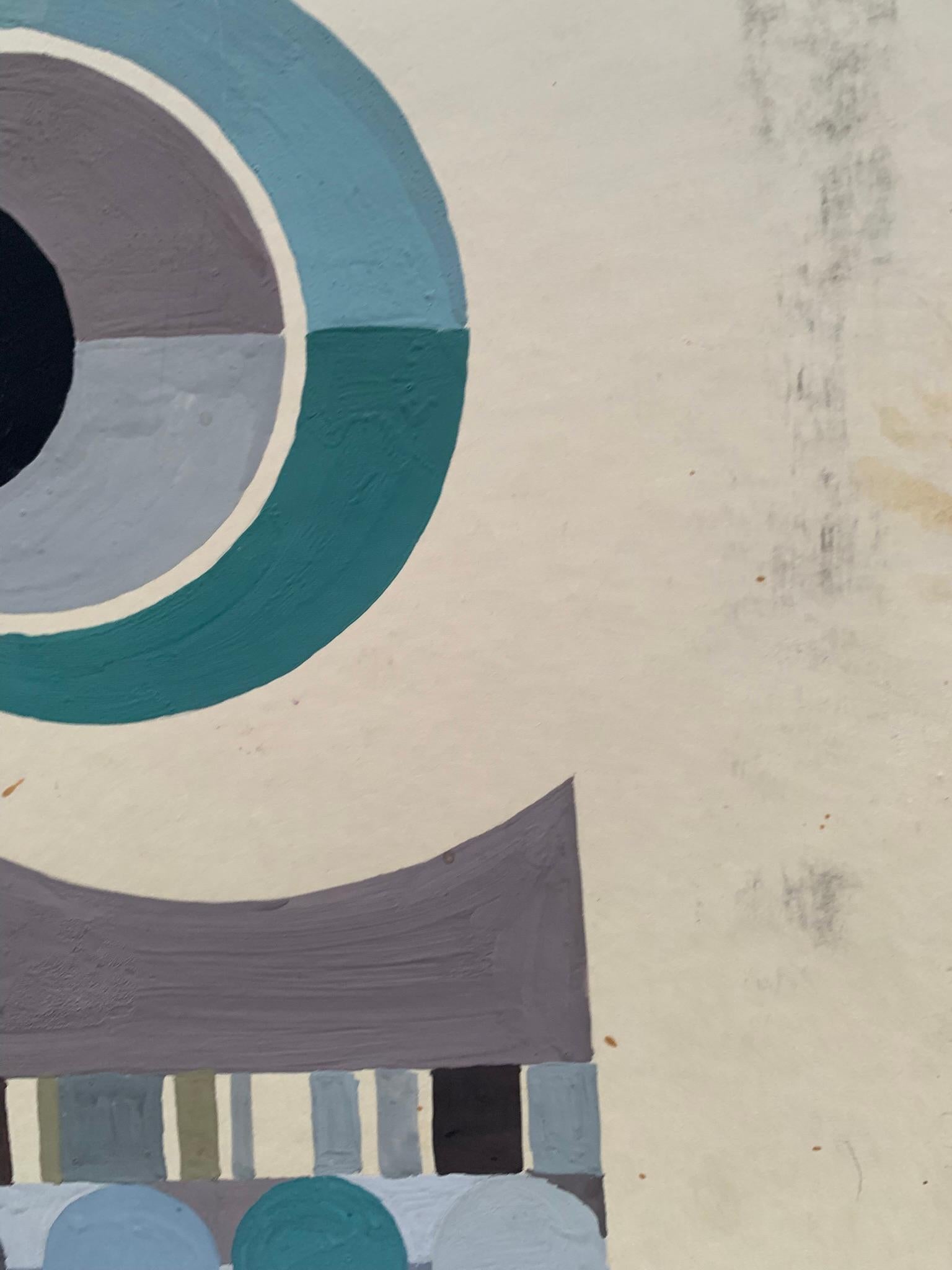 Eule, um 1970 - von der Op-Art inspirierte geometrische Komposition im Angebot 7
