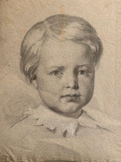 Studio accademico della testa di una ragazza. Di Enrico Reffo