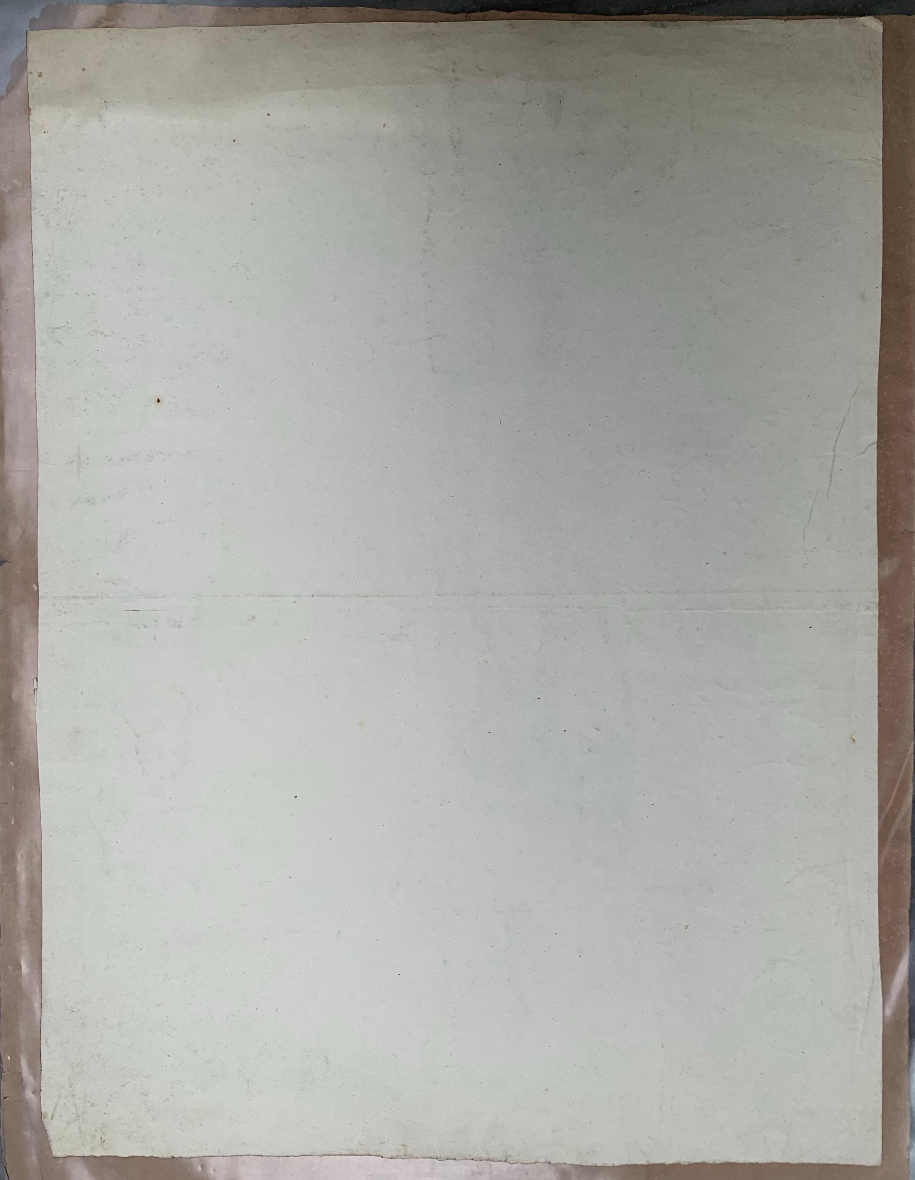 Disegno accademico: L'Écorché di Houdon. Scuola italiana. XIX secolo. 59x44cm in vendita 3