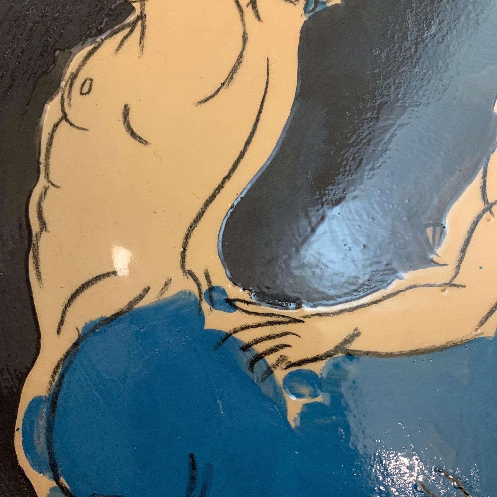 Marco MarCo Grande plaque de centaure érotique gay. Mythologie, Pop Art, 2004 en vente 6