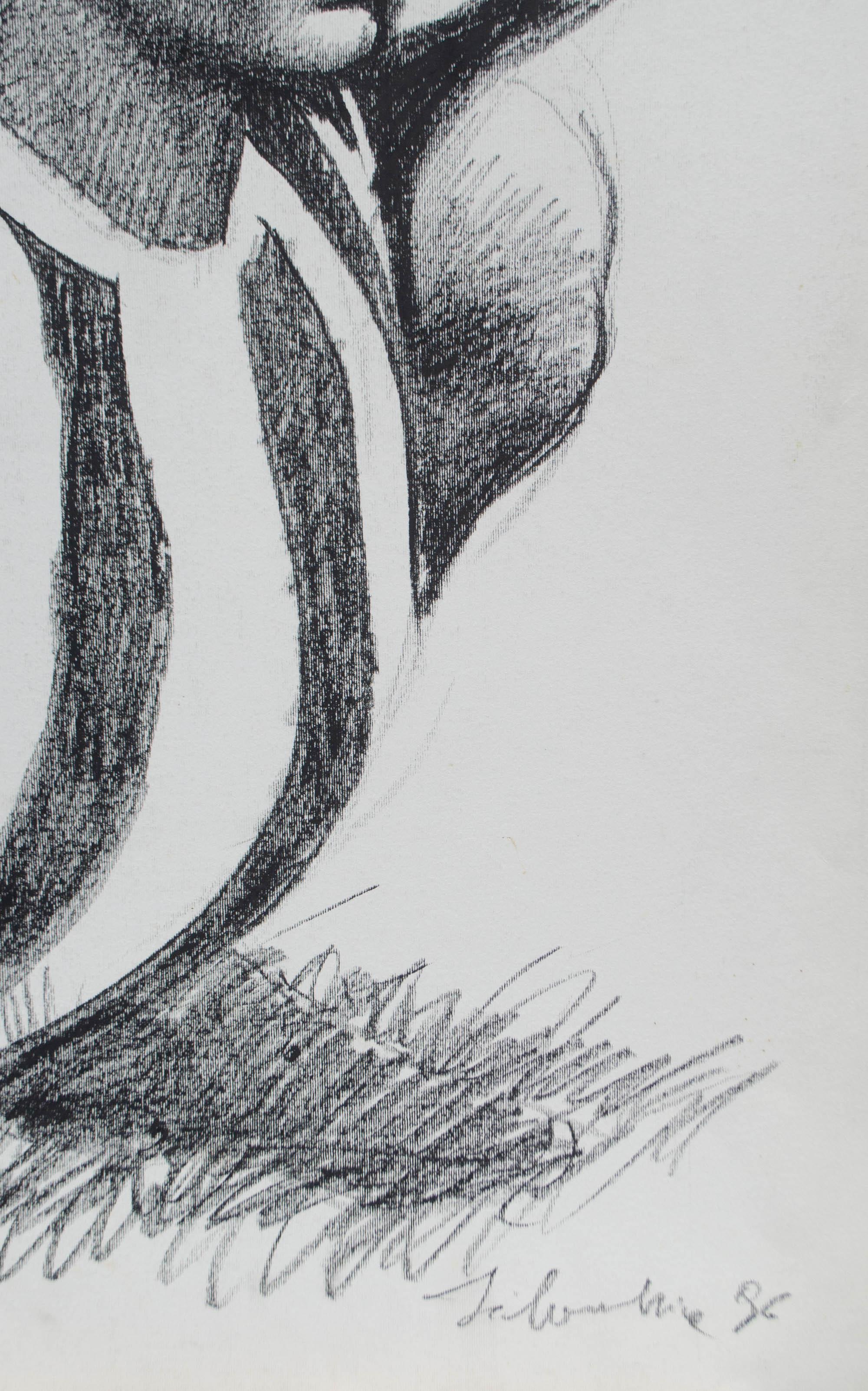 Juventus 1995-96 – Stretching Before the Match. Drawing by Silombria, 1996. For Sale 1