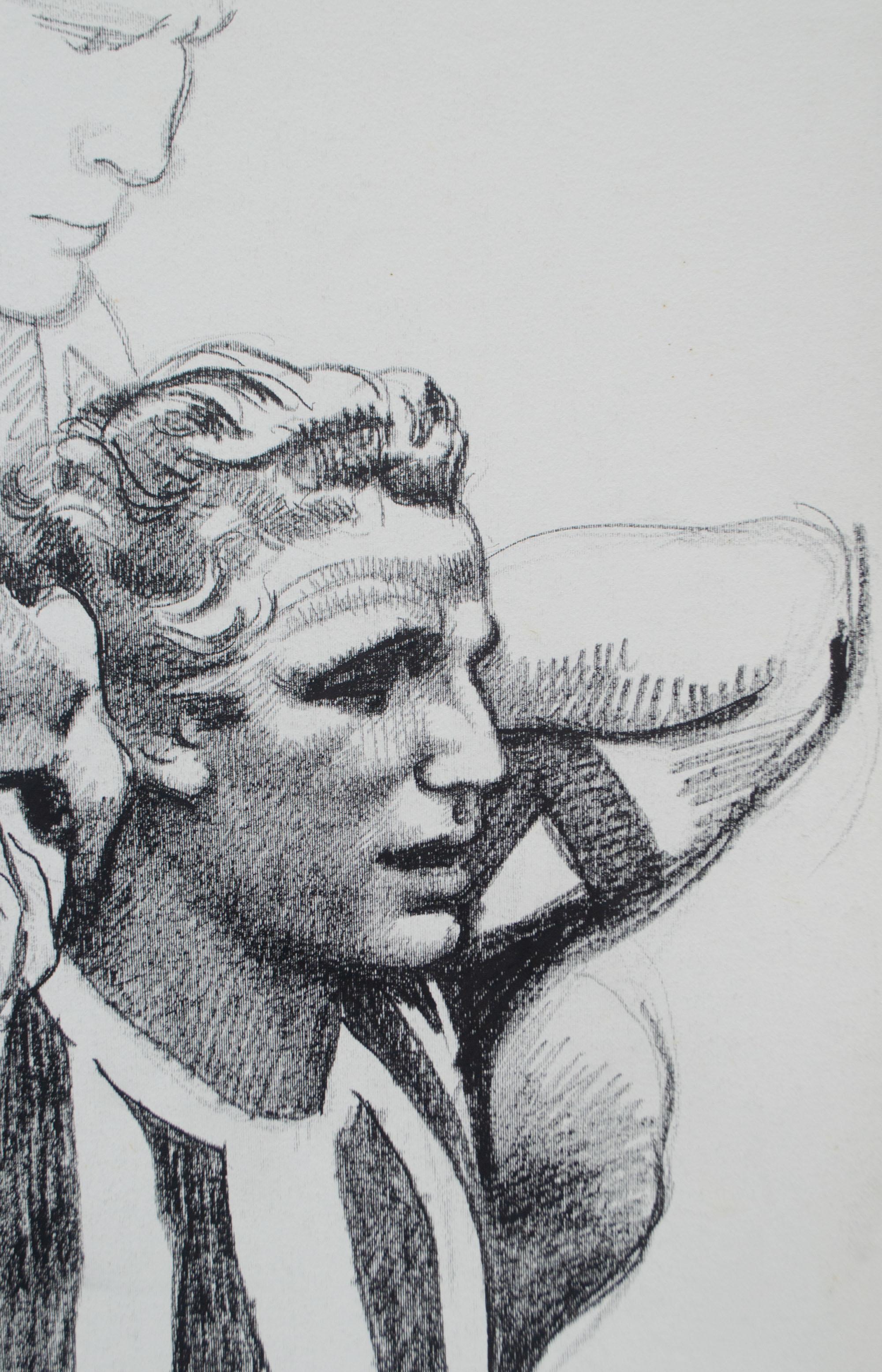 Juventus 1995-96 – Stretching Before the Match. Drawing by Silombria, 1996. - Pop Art Art by Silombria Marco