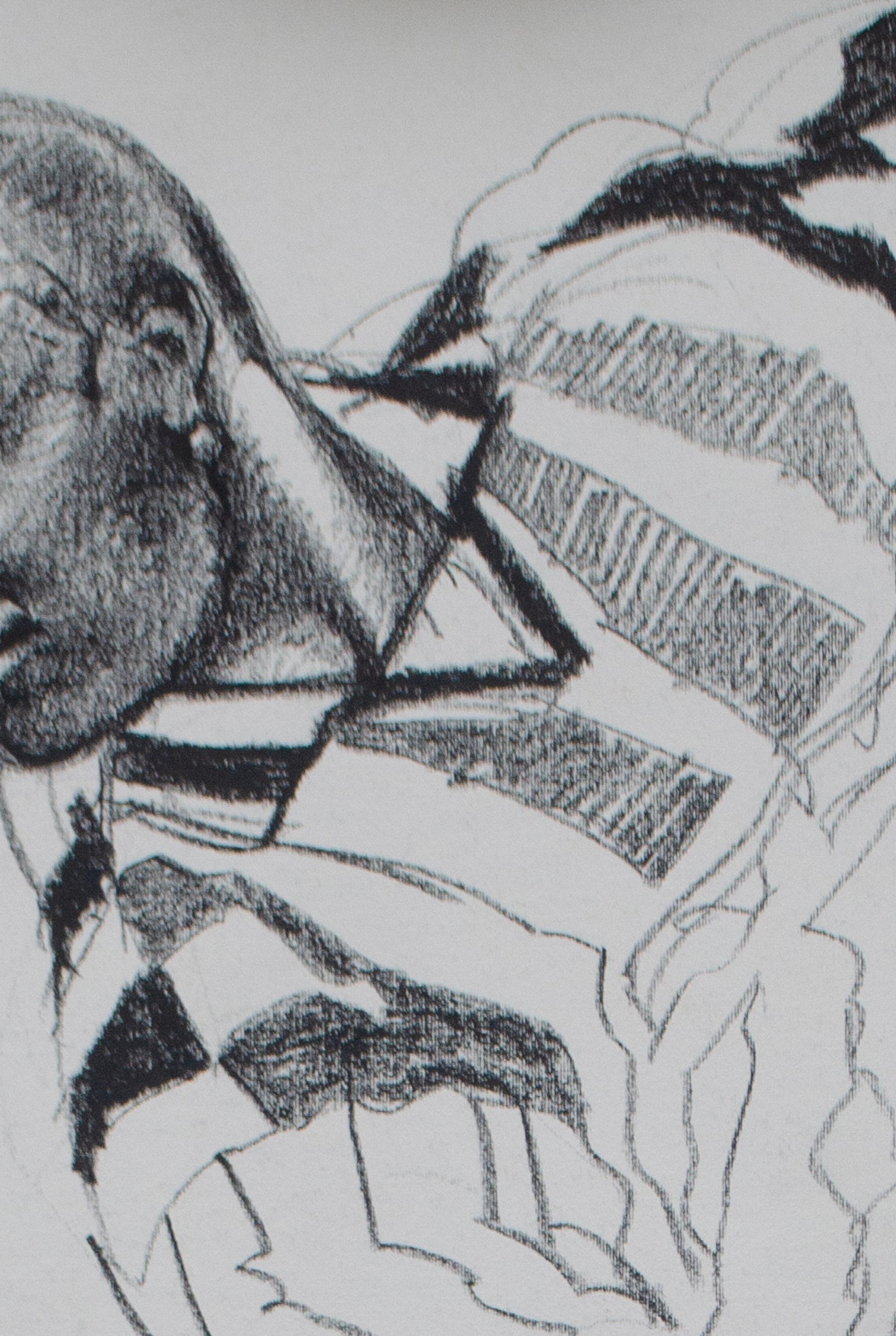 Juventus 1995-96 – He Delivers the Pass. Drawing by Silombria, 1996 For Sale 5
