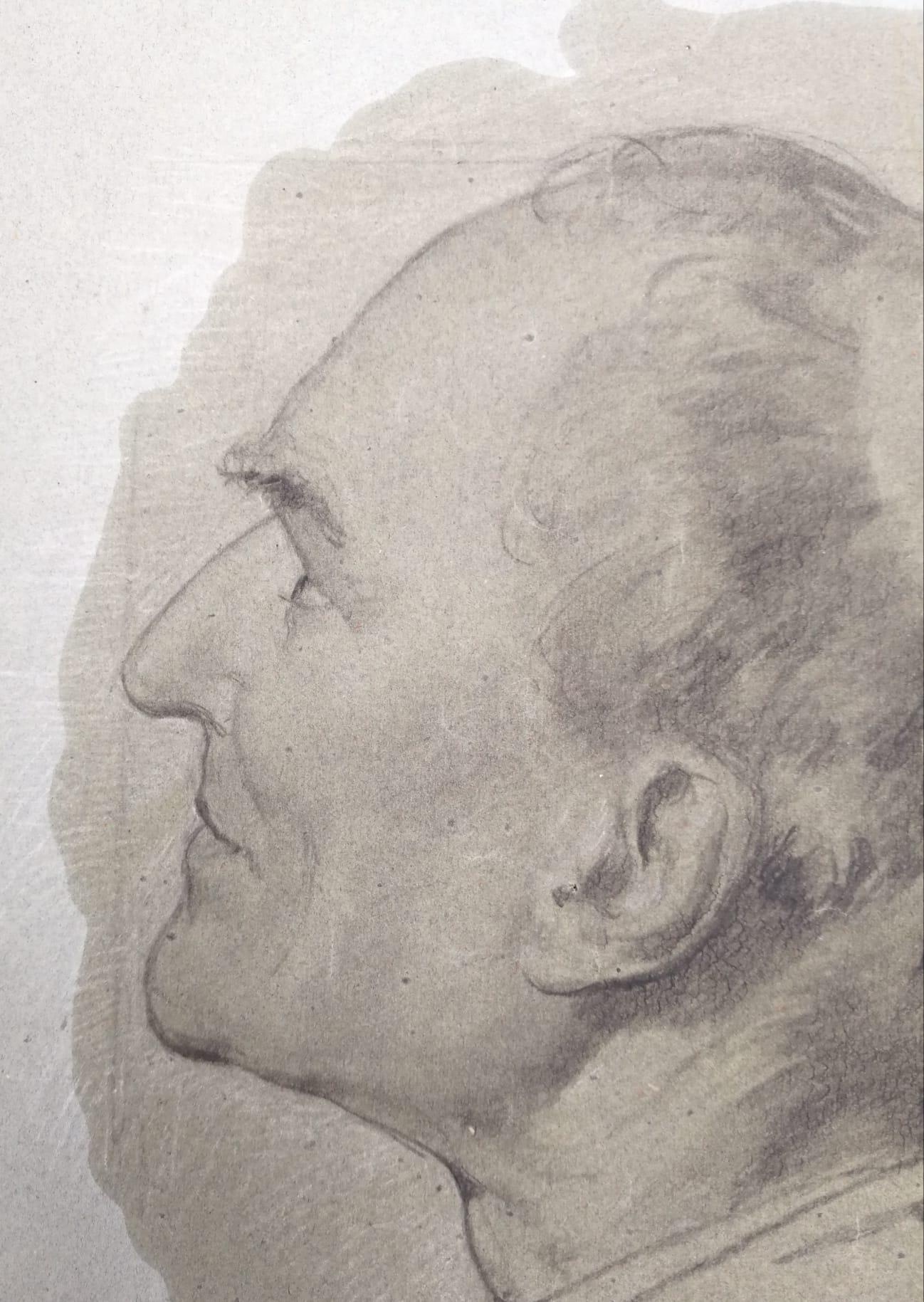 Study sketch for the head of a saint - Enrico Reffo (Turin, 1831-1917) For Sale 5
