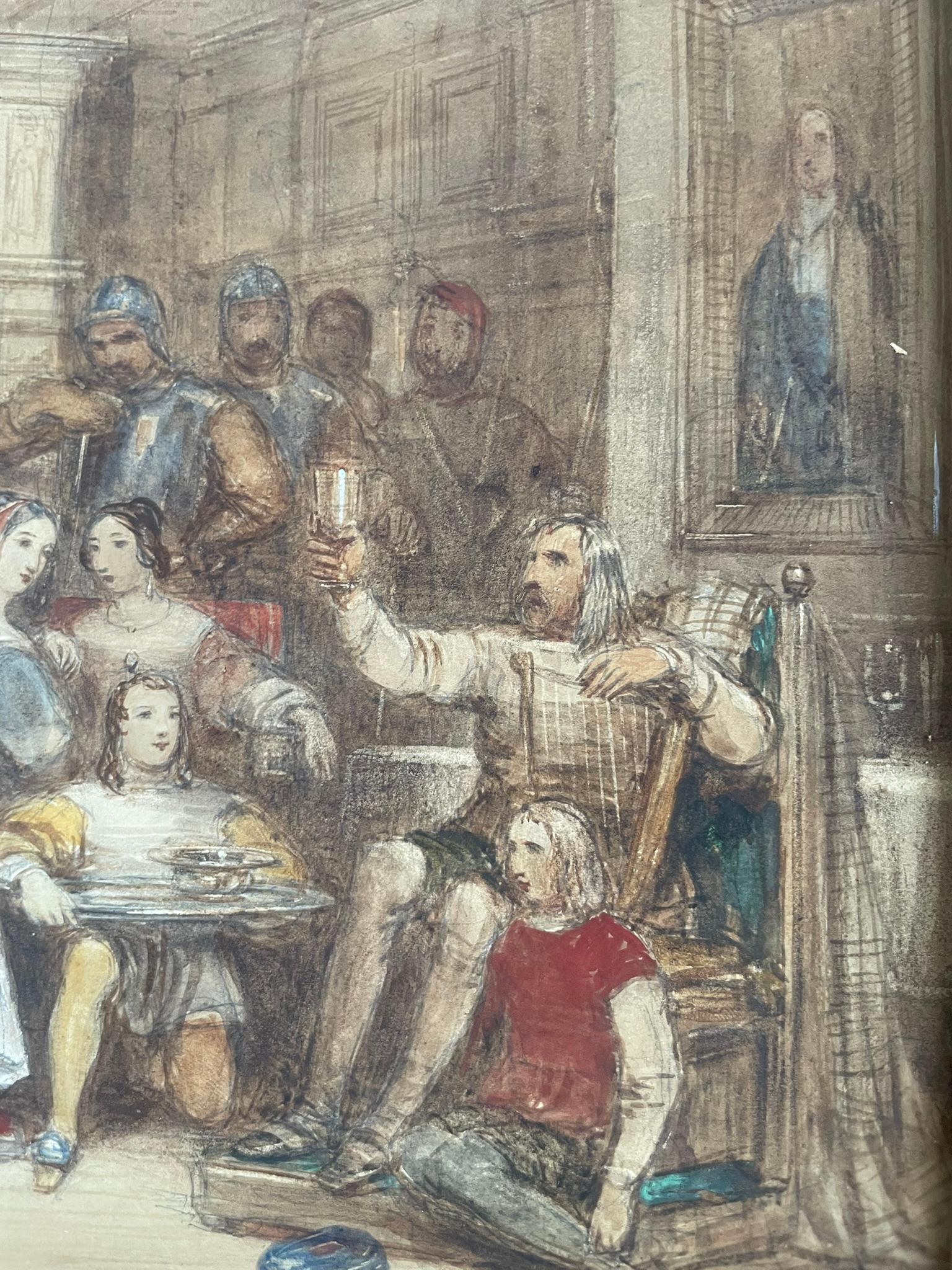 Victorian English Watercolour, Historical Scene (King Lear?)  by Cattermole in vendita 6