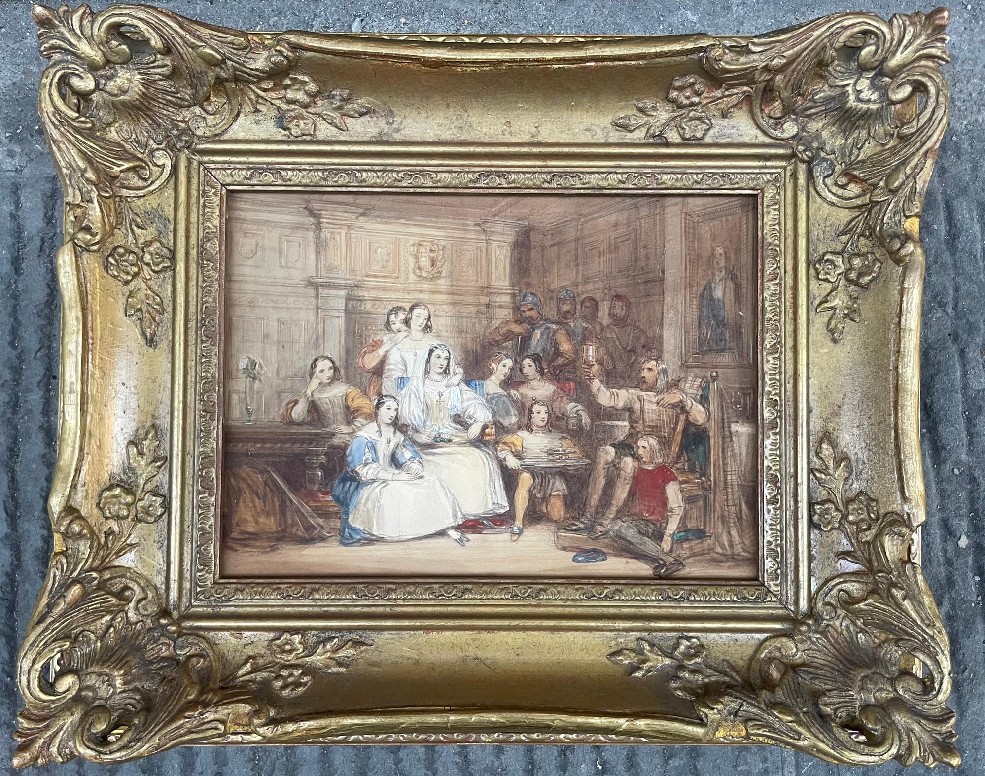 Victorian English Watercolour, Historical Scene (King Lear?)  by Cattermole in vendita 3